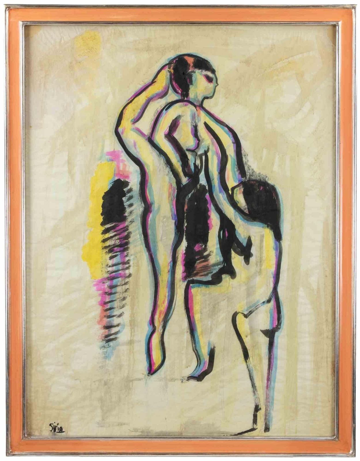 Sirio Pellegriniwarm Up   Watercolor By Sirio Pellegrini   1960s1960s