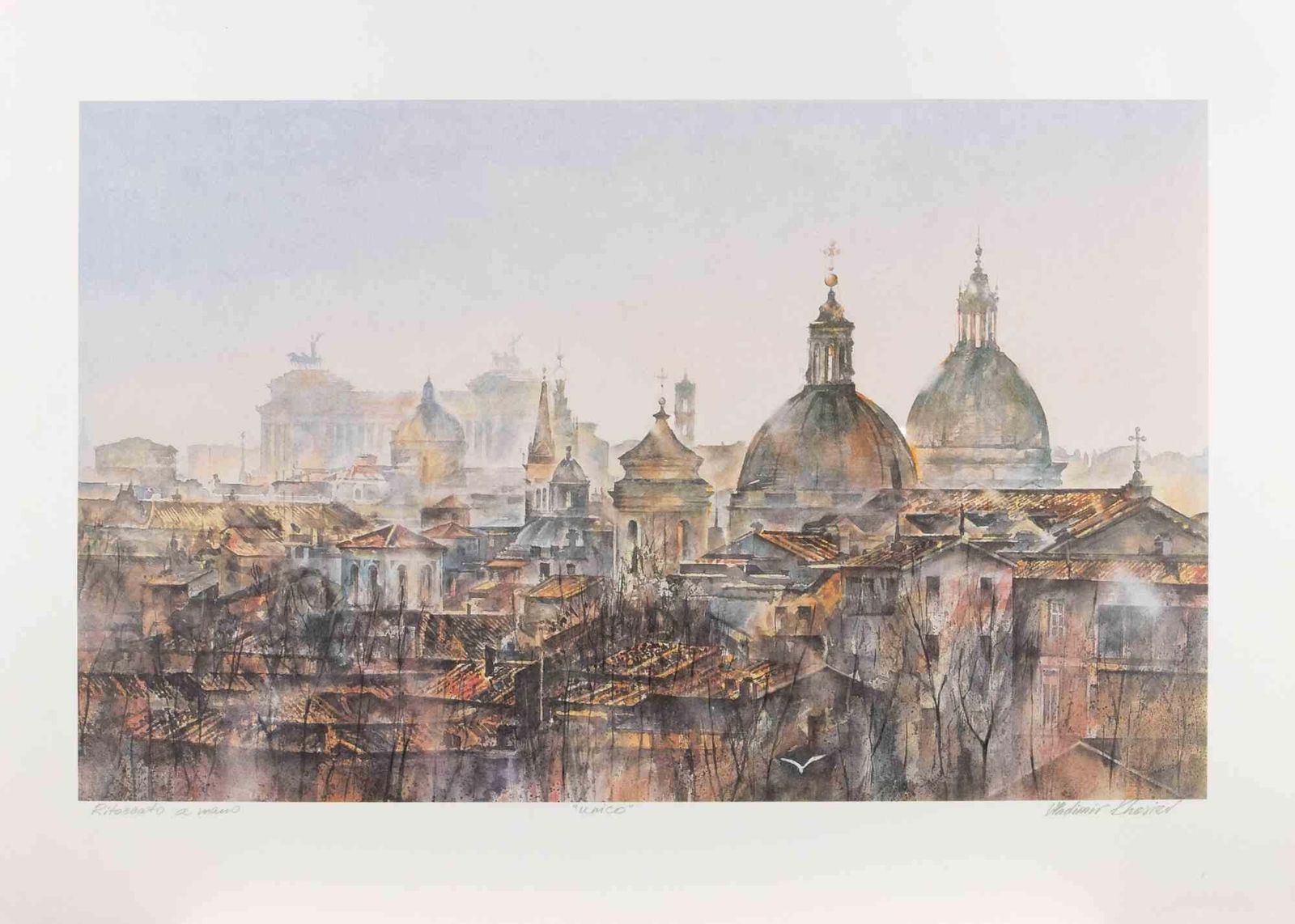 Valdimir Khasievview Of Rome   Lithograph By Valdimir Khasiev   1990s1990s