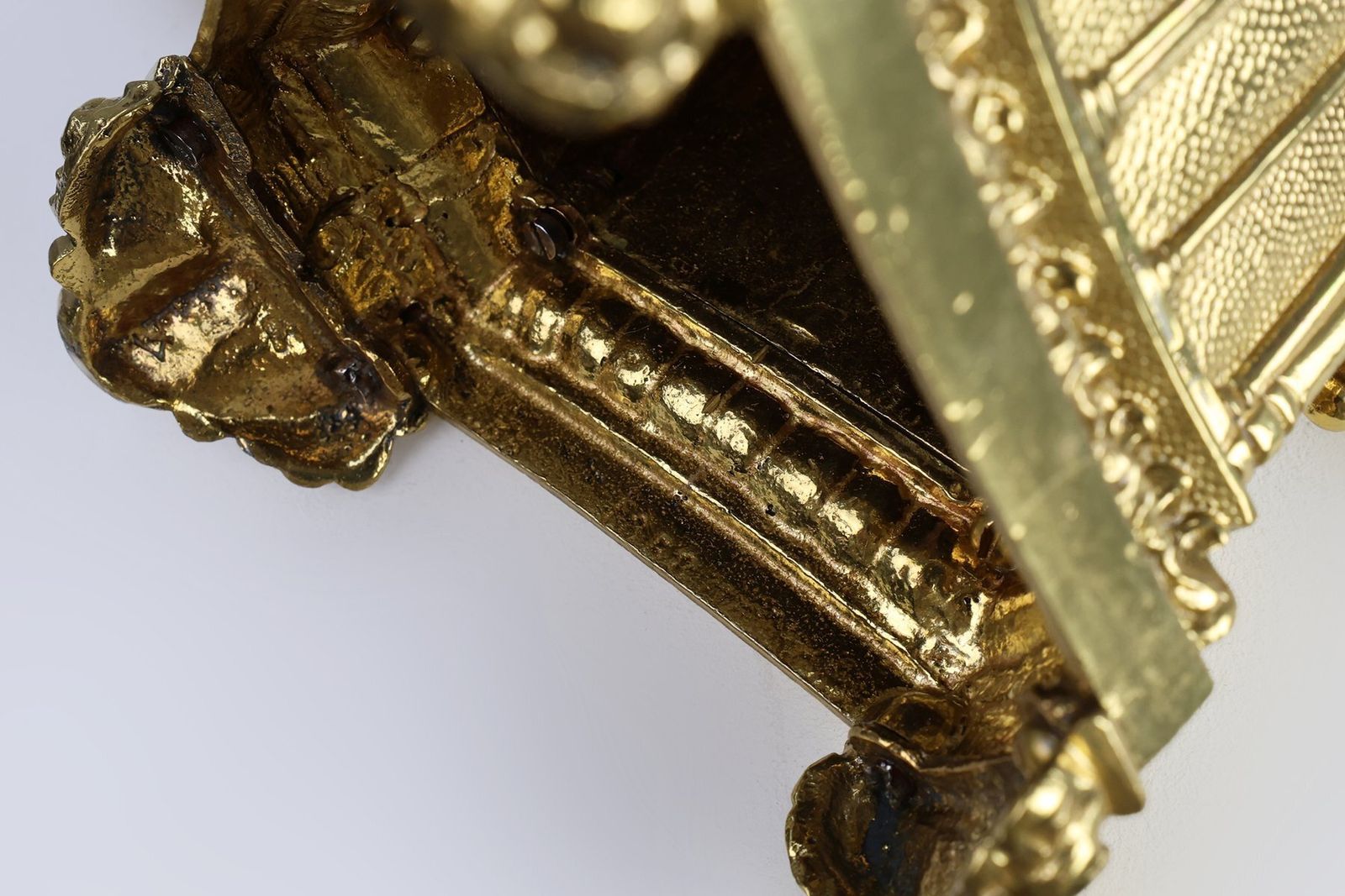 1304.0 French Neo‑Gothic Copper Church Candleholder, 1880 photo