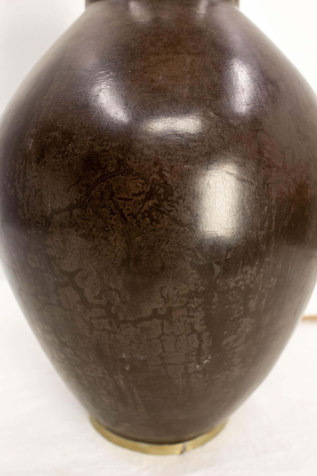Terracotta Tadelakt Finishing Brown Table Lamp Circa 1970, Morocco photo 739.0