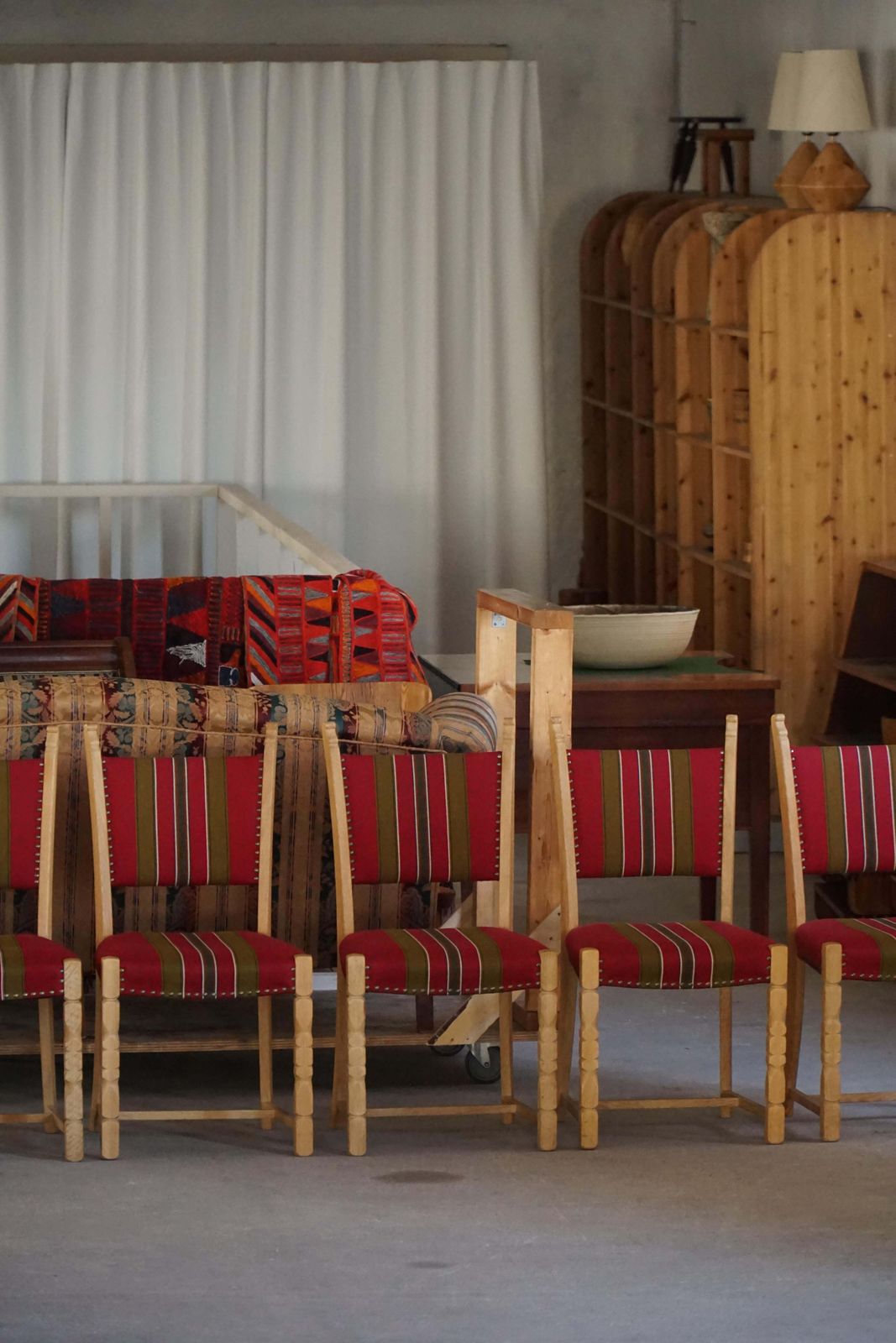 Danish Mid Century Modern, Set Of 6 Oak Dining Chairs, Henning Kjærnulf, 1960s photo furniture
