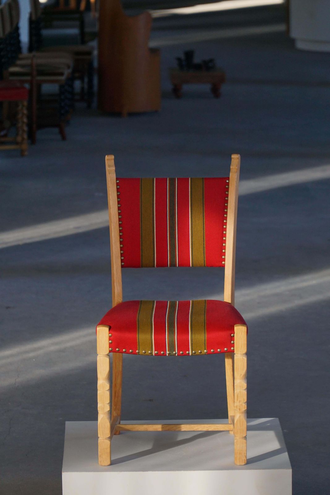 photo buy Danish Mid Century Modern, Set Of 6 Oak Dining Chairs, Henning Kjærnulf, 1960s