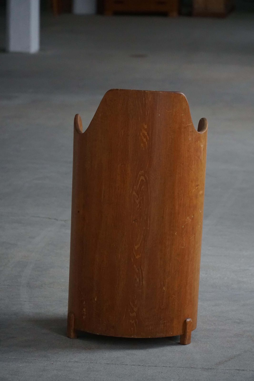 photo furniture Scandinavian Modern, Stump Chair / “Kubstol” In Pine, Mid 20th Century, 1950s