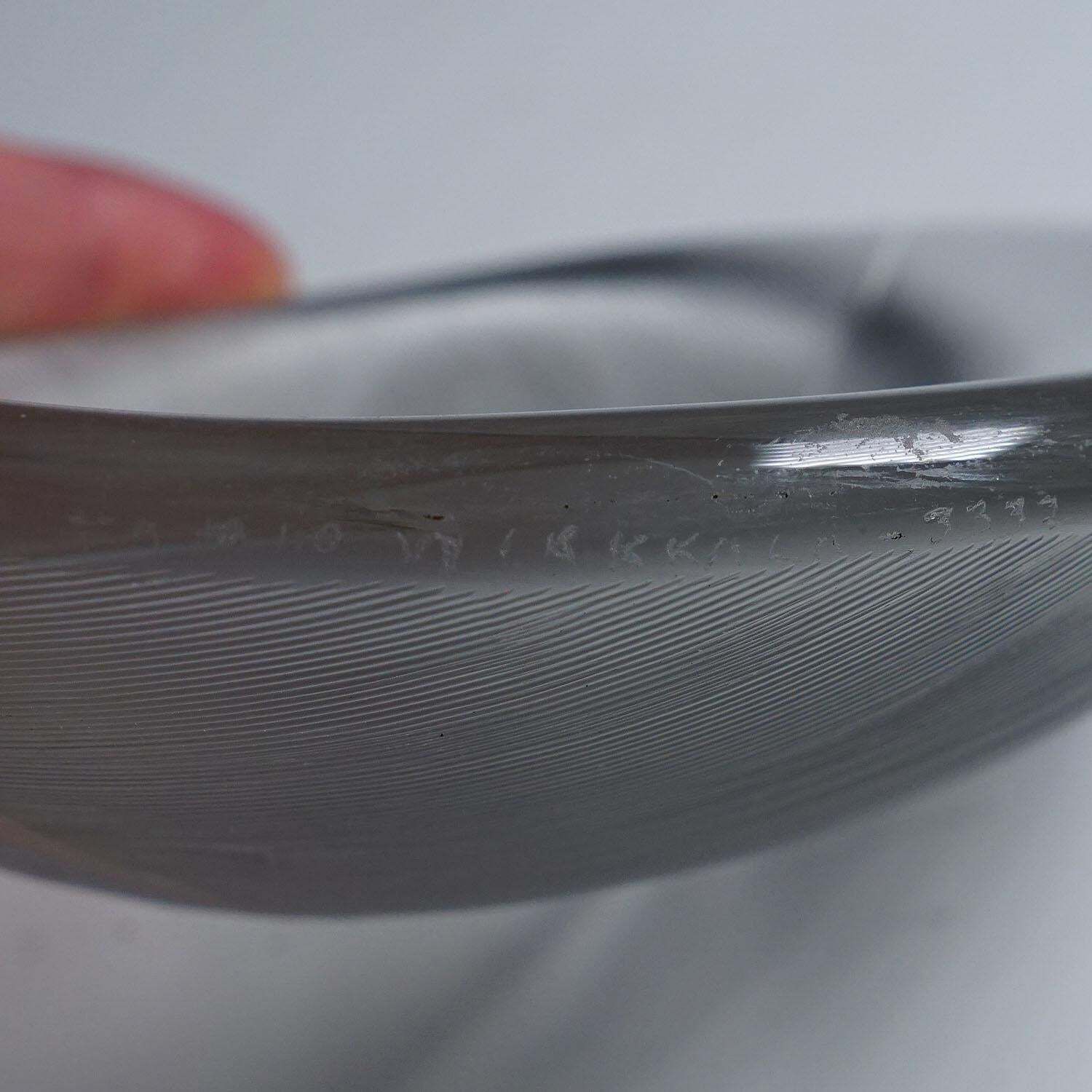 Large Vintage Art Glass Bowl By Tapio Wirkkala For Iittala 1950s photo buy