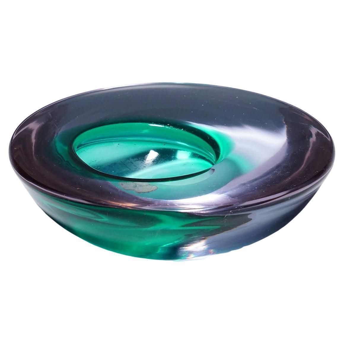 Seguso Vetri D'arte Murano Sommerso Glass Bowl 1960s