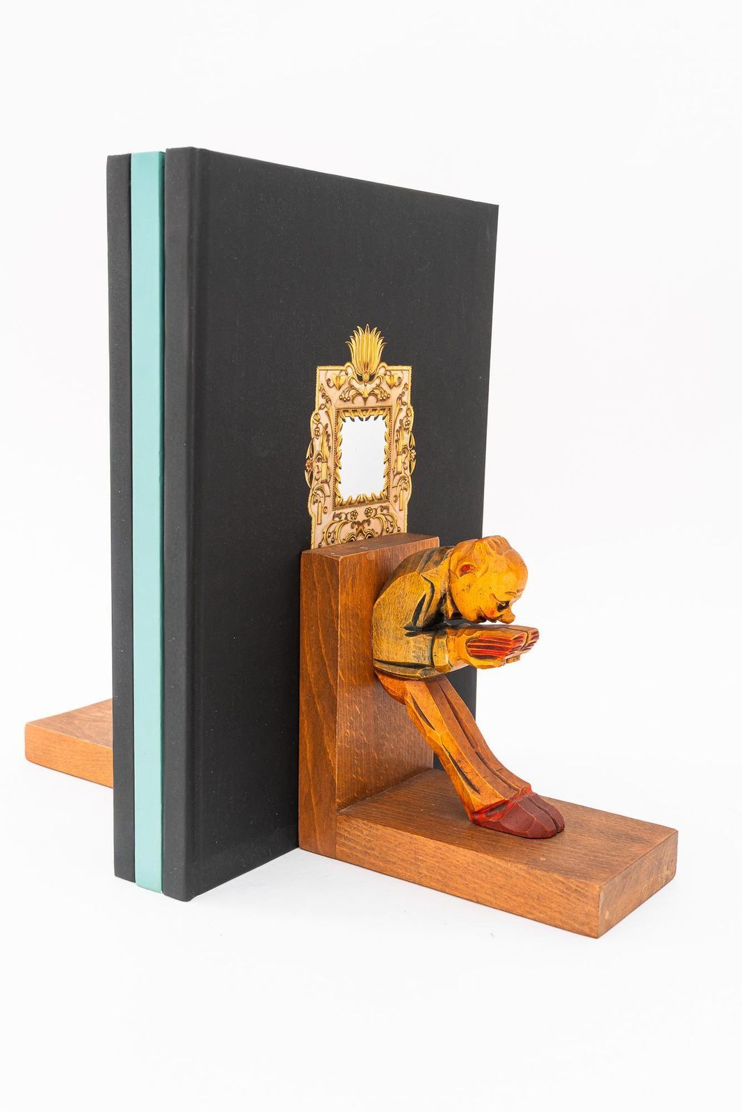 Art Deco Carved Bookends Around 1920s photo for sale