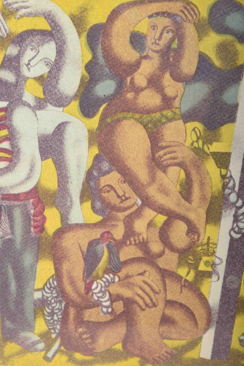 Erik Dietman. Color Lithograph On Paper. Léger / Très Léger, 1977 photo for sale