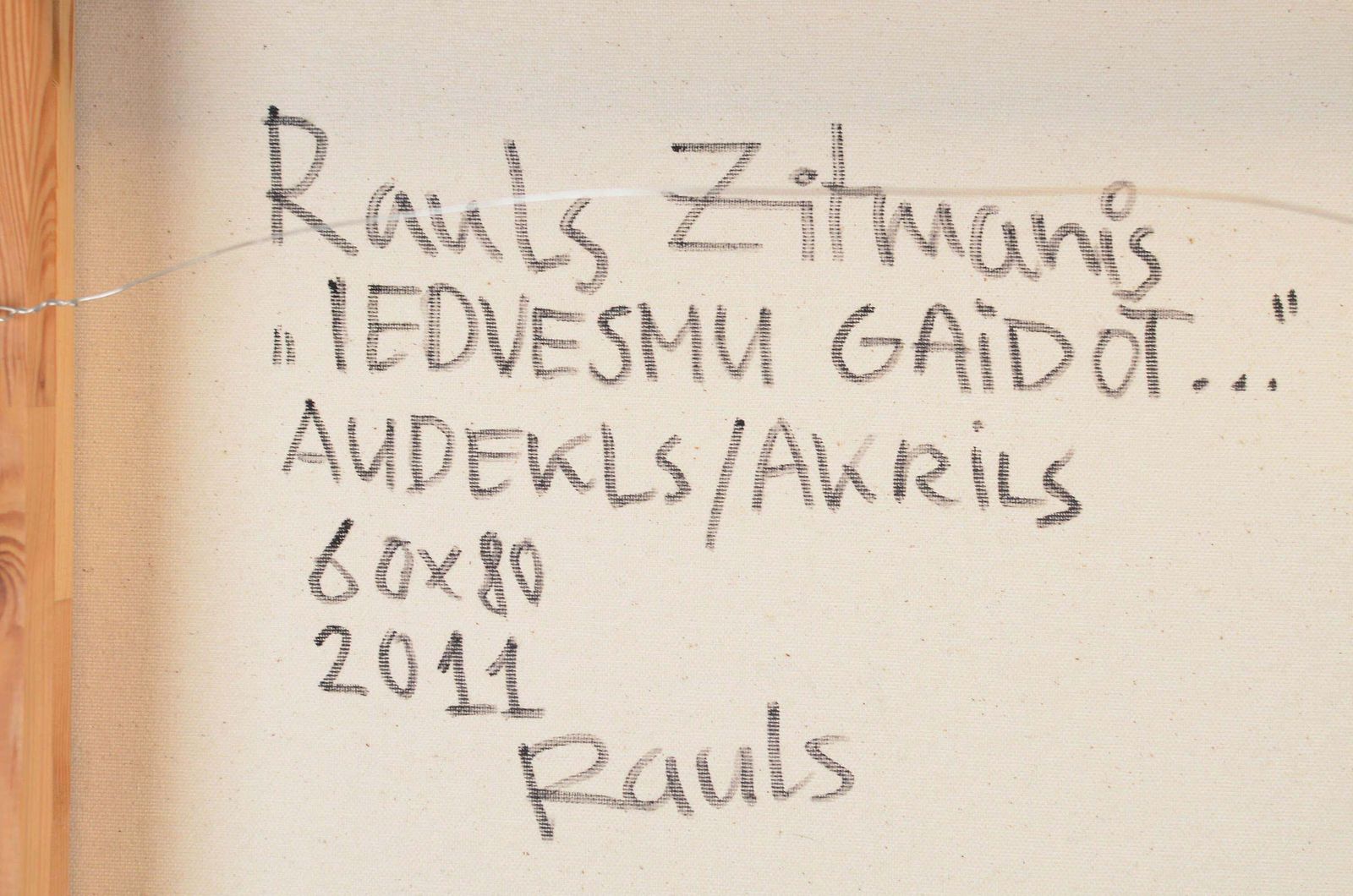Rauls Zitmaniswaiting For Inspiration… 2011. Acrylic, Canvas. 80x60 Cm2011 photo vintage