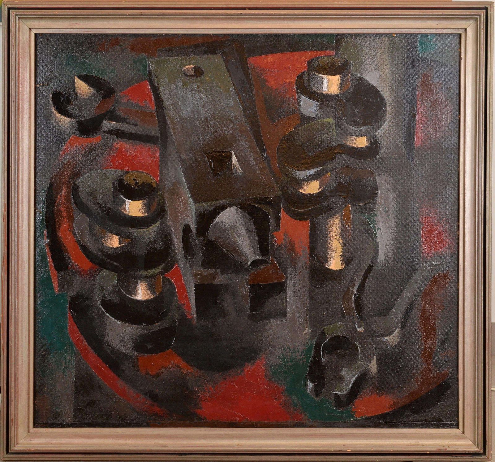 Janis Zemitisstill Life With Anvil. Oil On Cardboard, 93x100 Cm1997 photo furniture