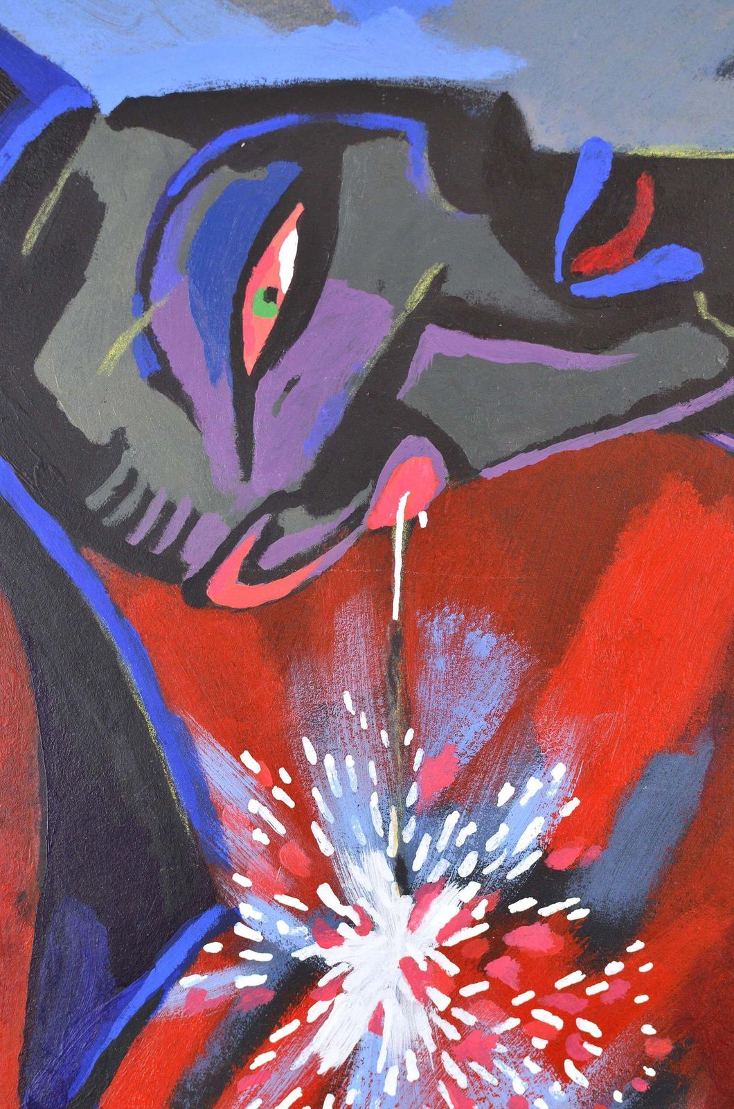 Rauls Zitmaniswonder Candle/Carrying Of The Cross, Twosided, 2010. Acrylic/Cardboard, 60x80 Cm2010 photo 3366.0
