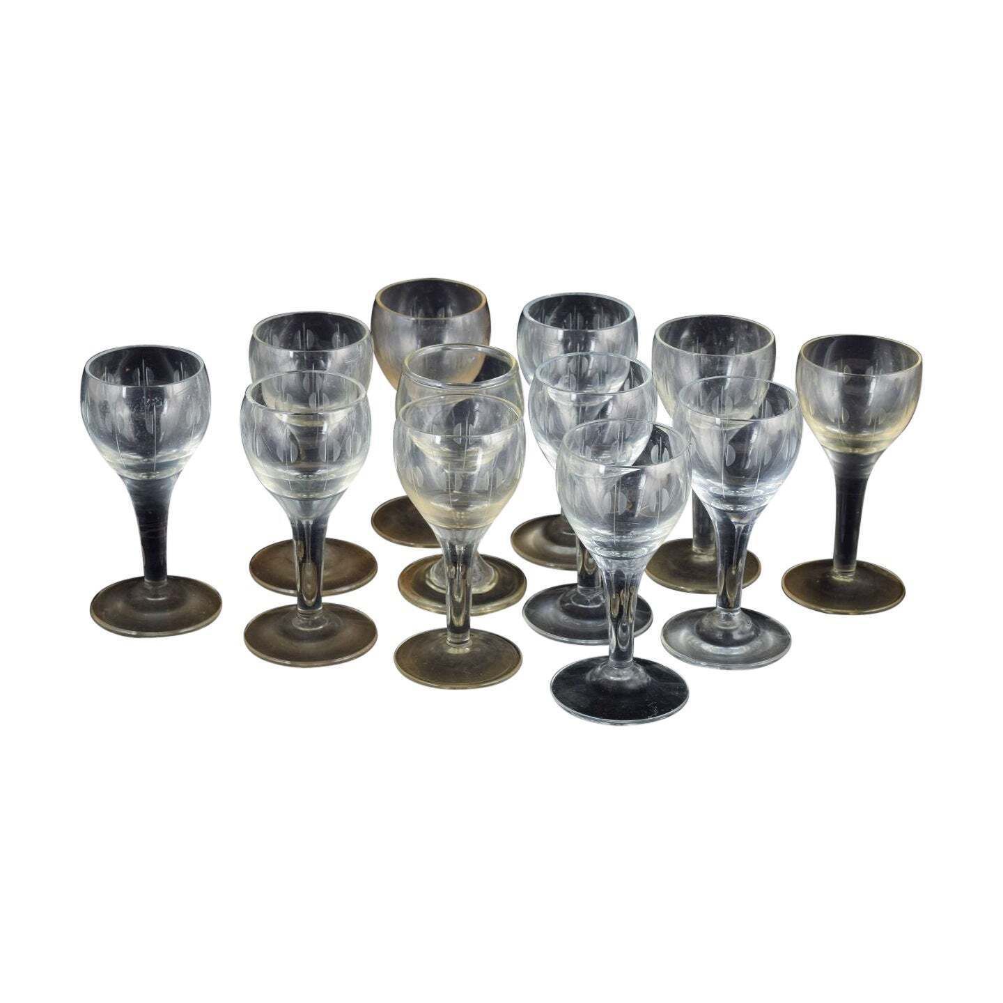 Per Lütken For Holmegaard. Kirsten Piil. 12 Schnapps Glasses.