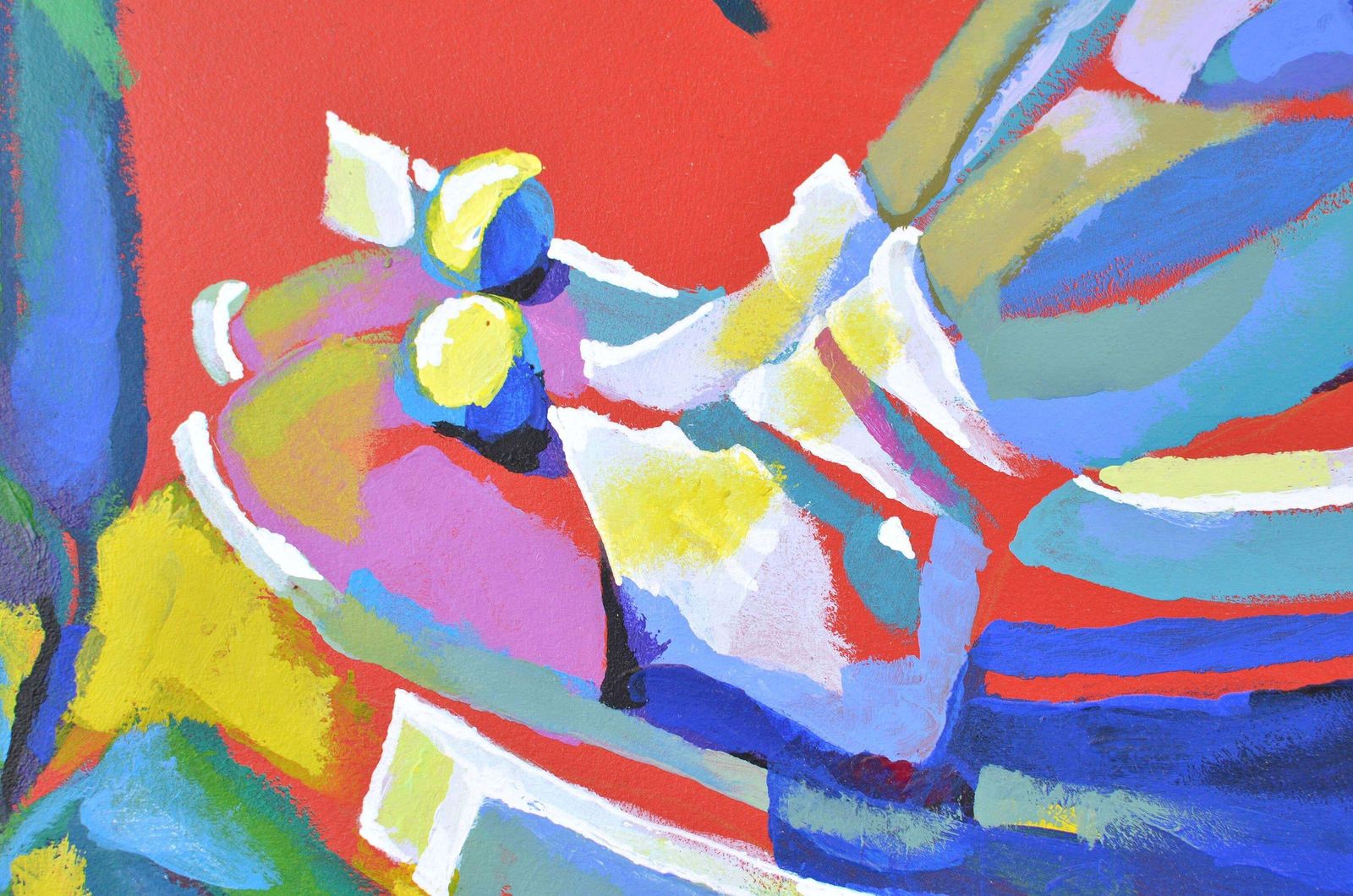 Rauls Zitmanismy Grandma Smoking Pipe , 2012. Acrylic On Cardboard, 70x100 Cm2012 photo buy