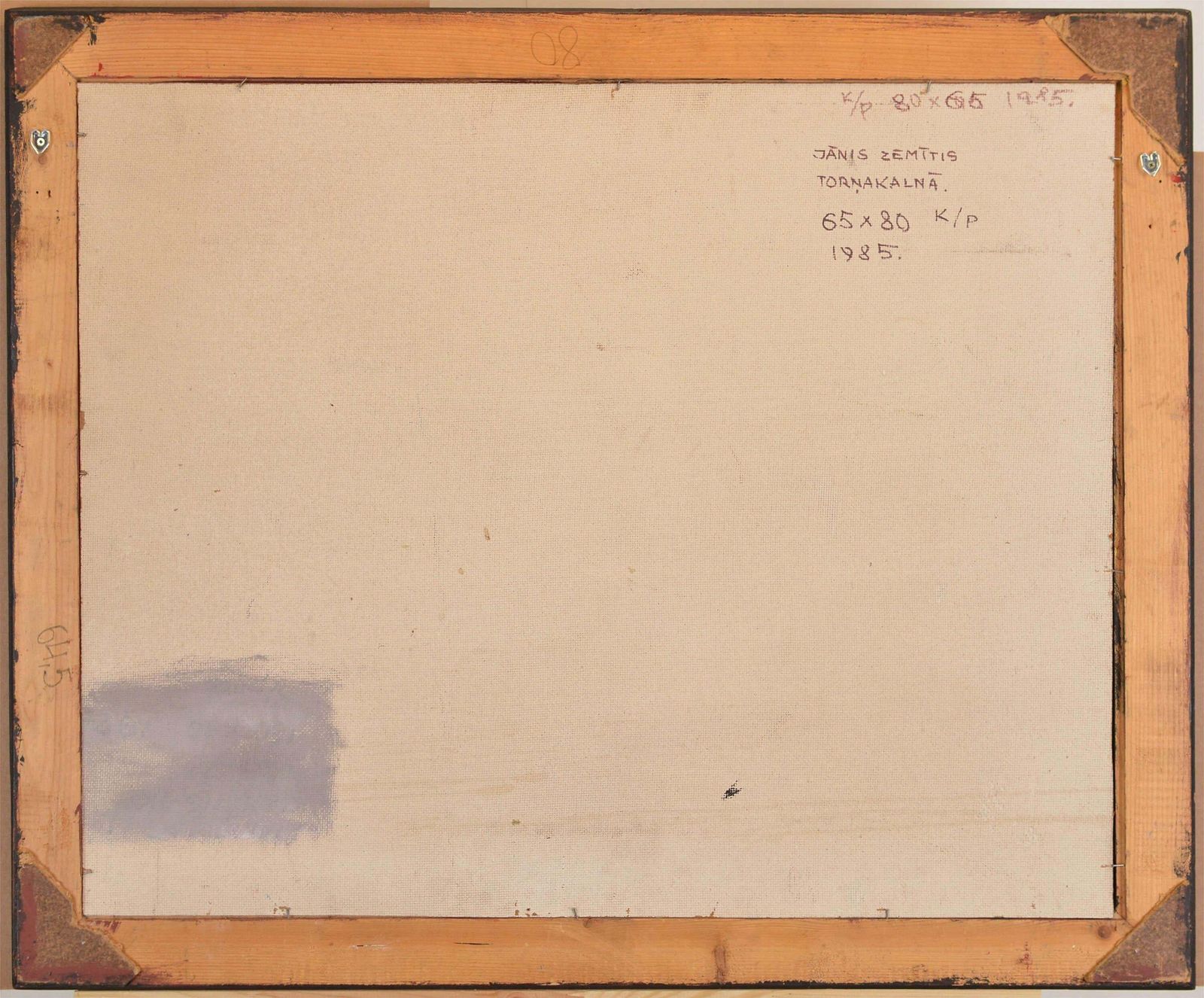 Janis Zemitison The Towerhelm Street. 1985. Cardboard, Oil Pastel, 65x80 Cm1985 photo vinterior