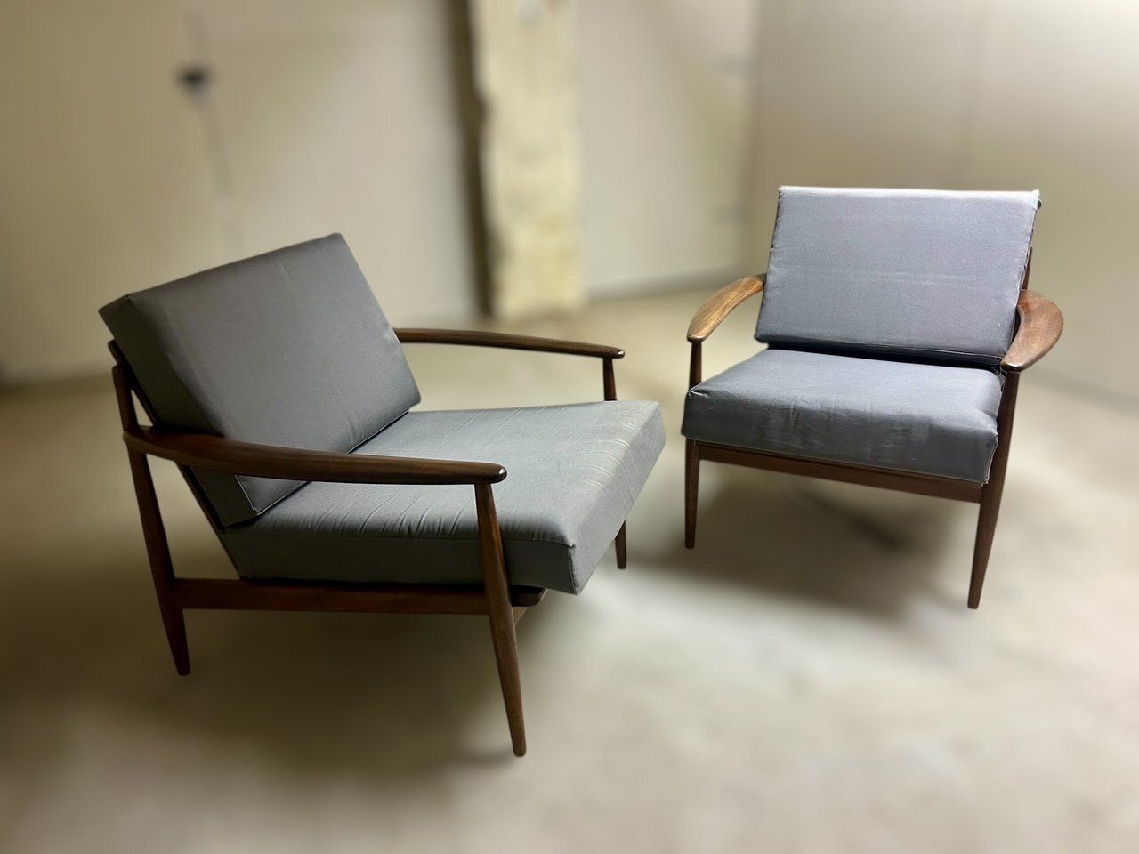 Vintage Scandinavian Lounge Chairs By Grete Jalk For Poul Jeppesens Møbelfabrik, 1960s, Set Of 2 photo furniture