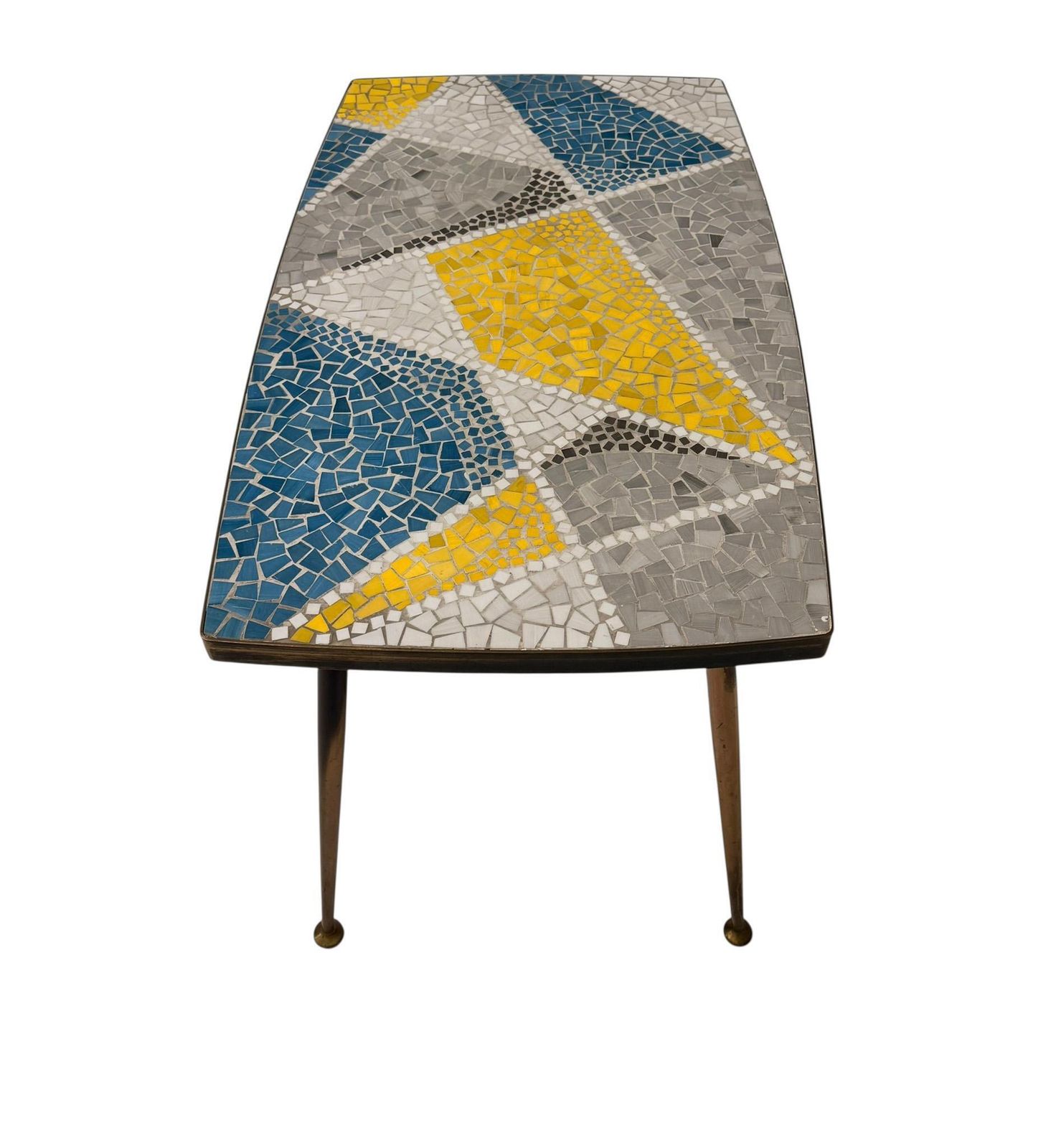 Mid Century Modern Coffee Table With Mosaic Top By Berthold Muller, 1950s photo for sale