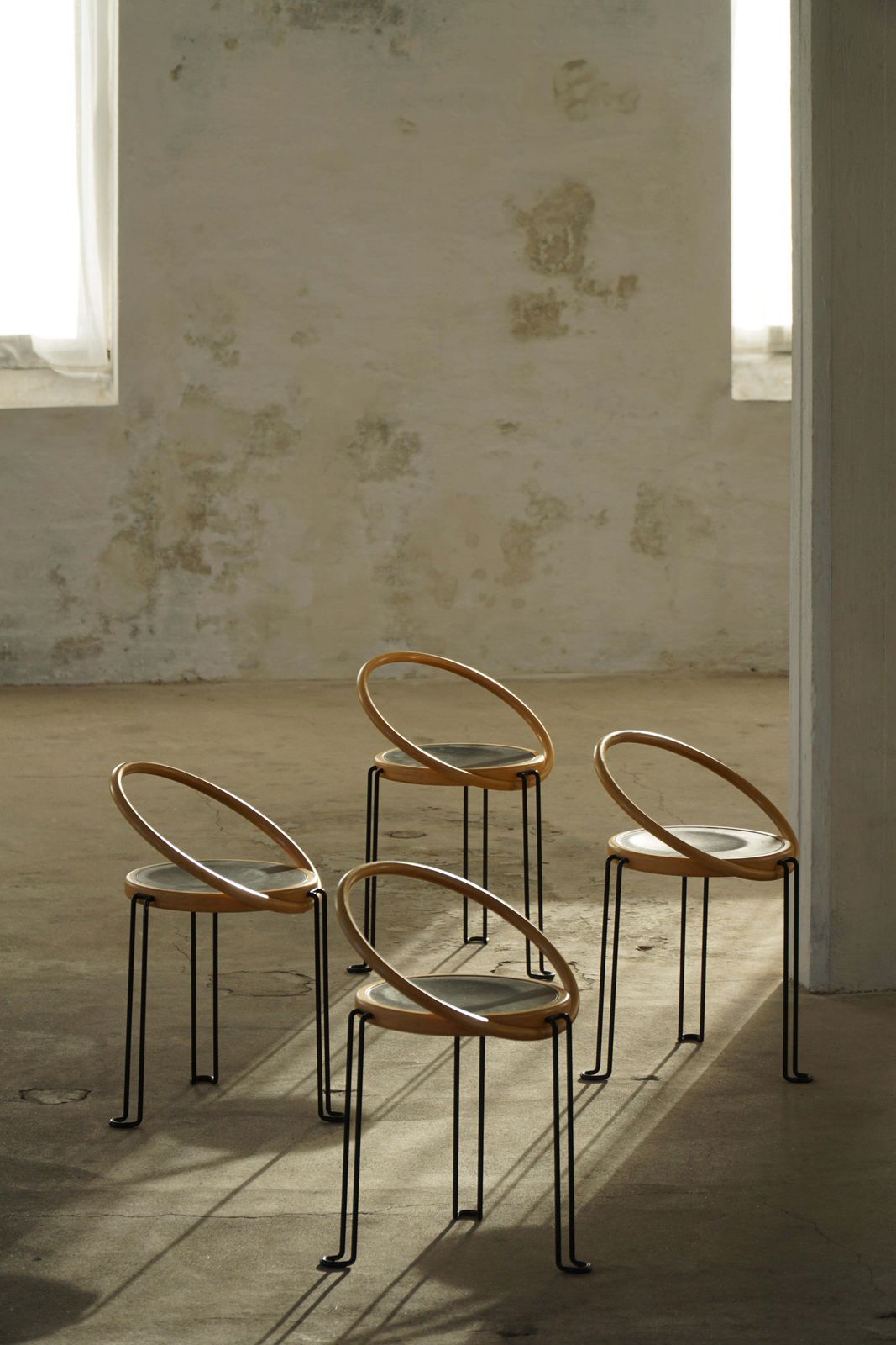 Set Of 4 Sculptural “Oblado” Dining Chairs By Børge Lindau, Swedish Modern, 1980 photo Furniture