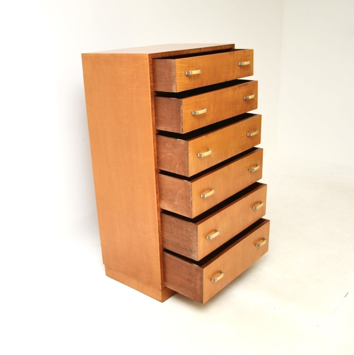 Art Deco Satinwood And Walnut Chest Of Drawers photo vintage