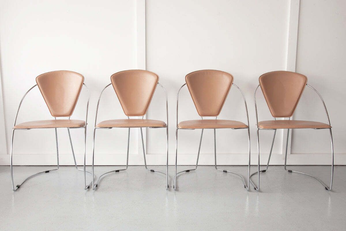Set Of Four 'Linda' Dining Chairs By Arrben, Italy photo furniture