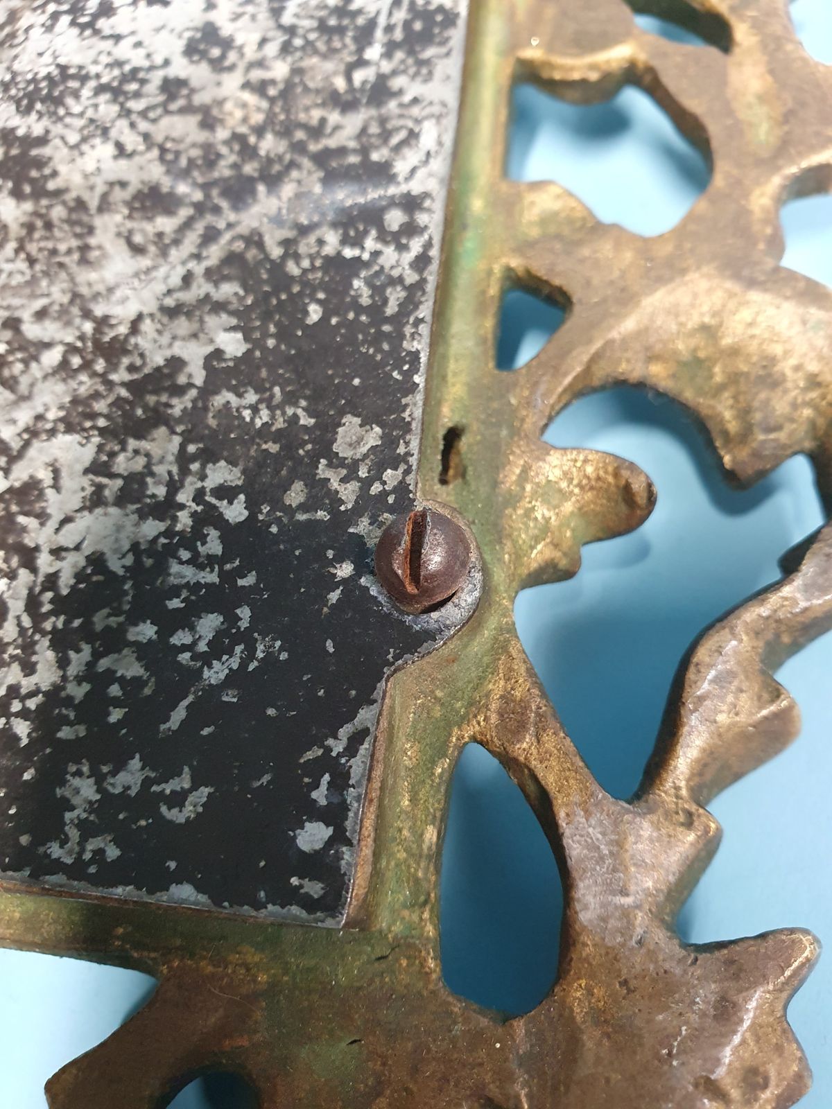 Late 19th Century Small Brass Table Mirror photo 155.0