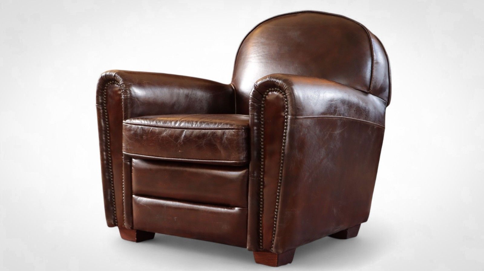 Superb Timothy Oulton Flea Market Club Library Leather Armchair Vintage Cigar 🚚