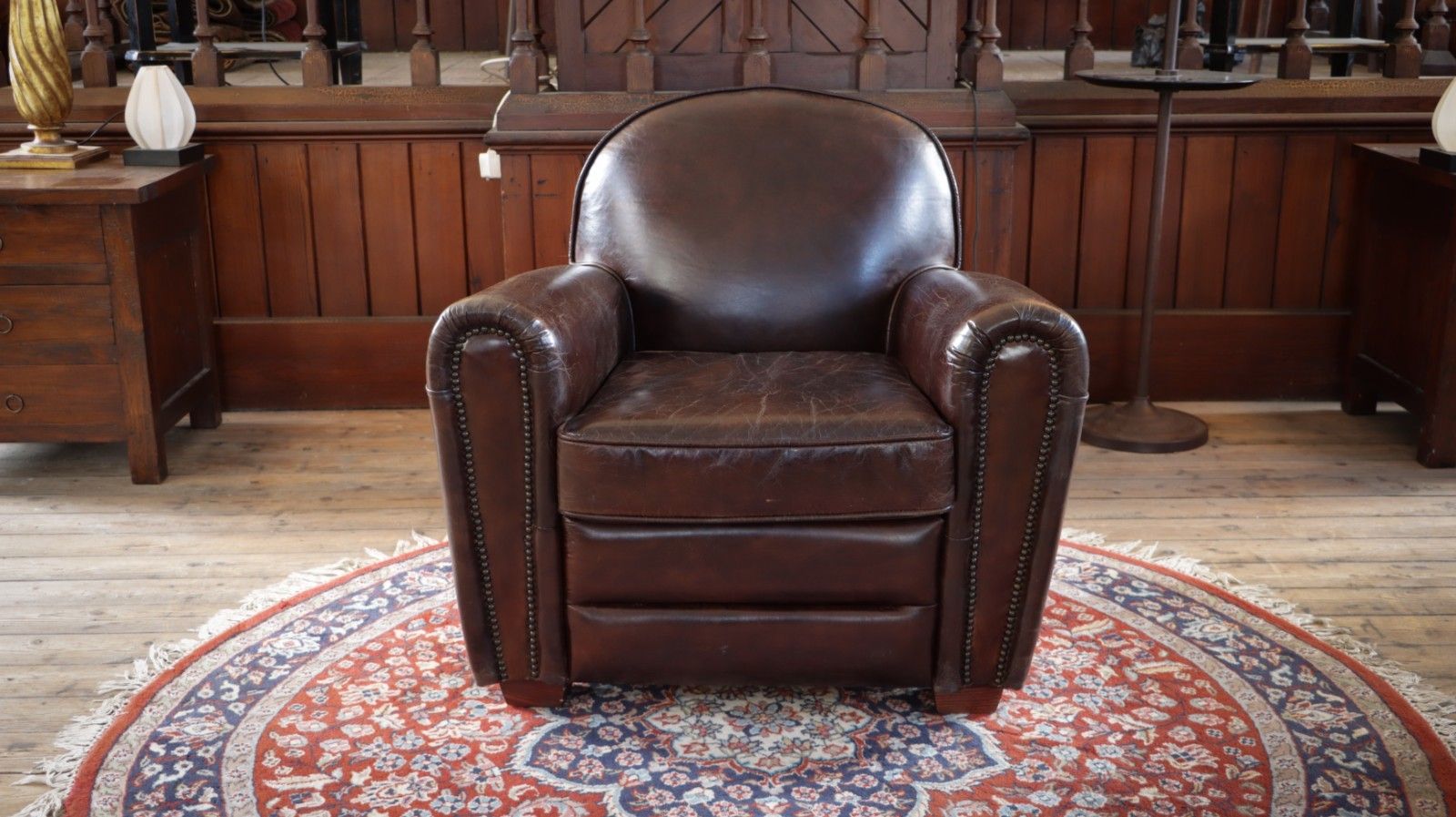 Superb Timothy Oulton Flea Market Club Library Leather Armchair Vintage Cigar 🚚 photo 1099.0