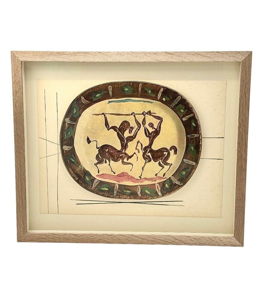Copy   A Framed Lithographic Plate From The 1948 Swedish, Limited Edition Portfolio Of Only 200  “Ceramiques De Picasso”