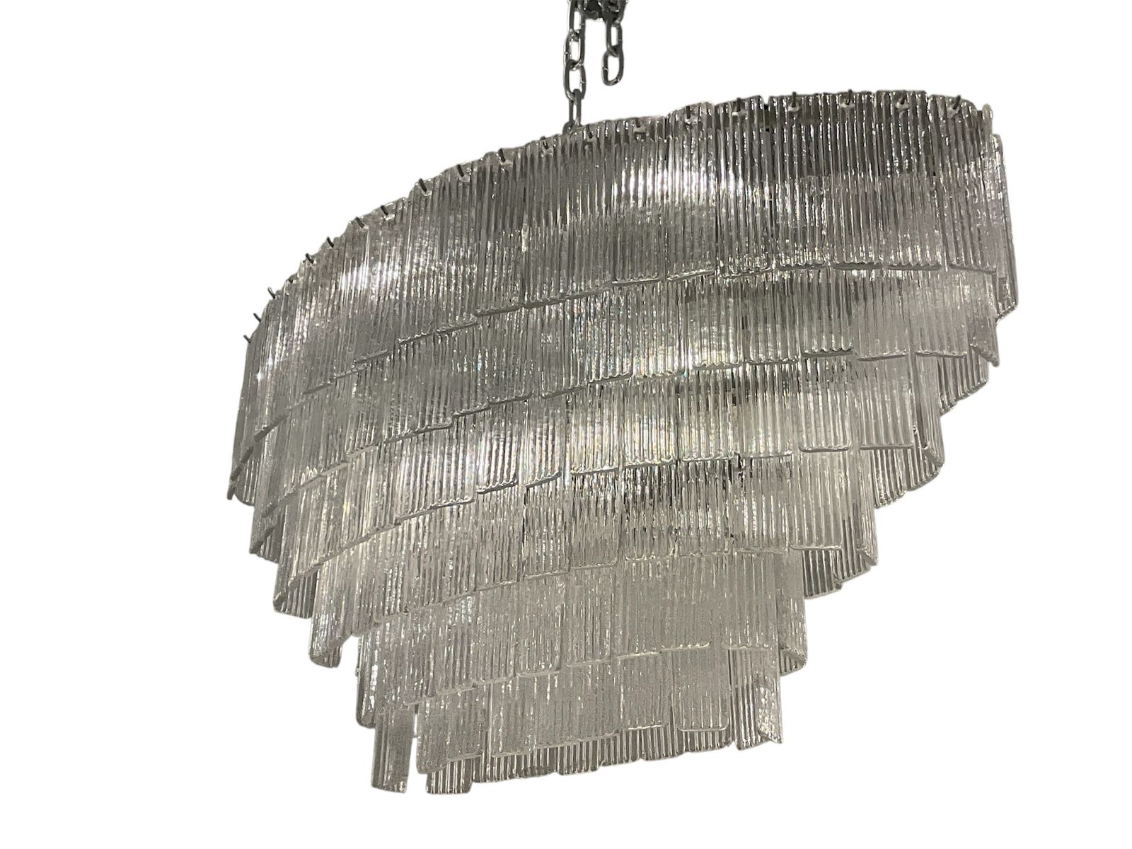Italian Murano Piastre Glass Chandelier photo vinterior