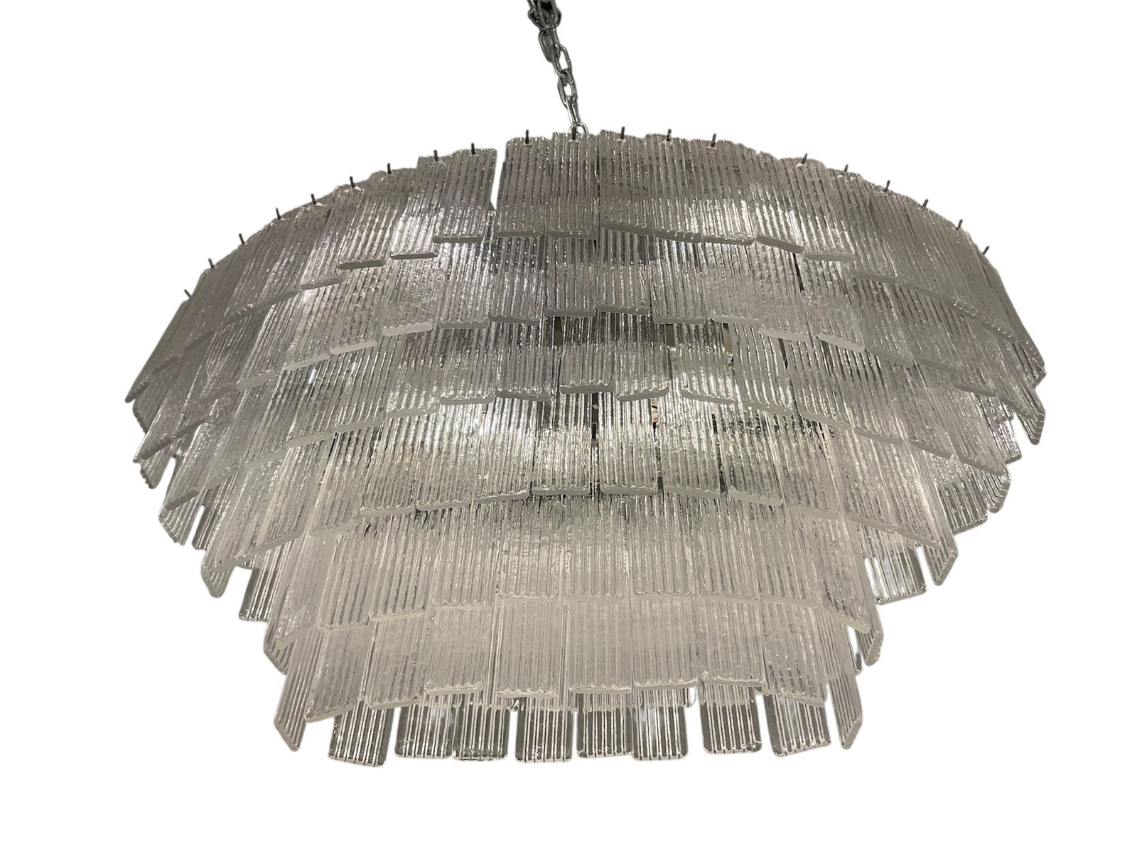 Italian Murano Piastre Glass Chandelier