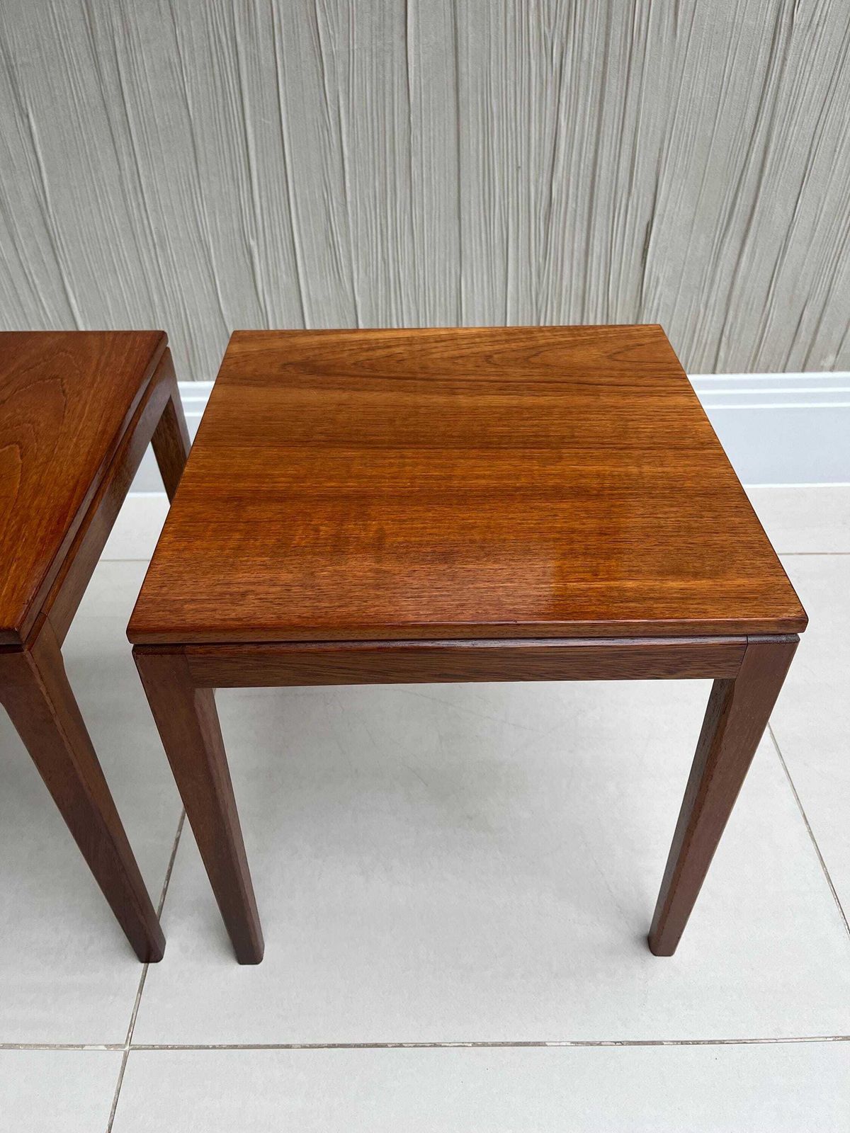 Mid Century British Teak Nesting Side Tables – Pair (C.1960s–70s) photo 300.0