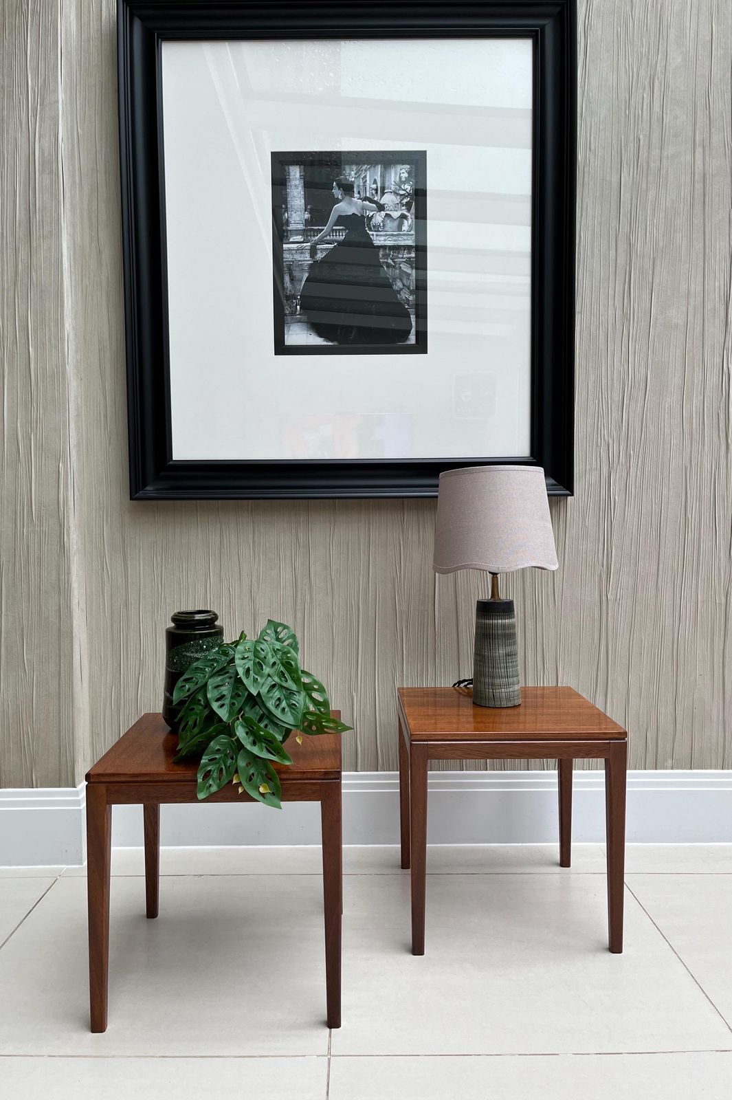 Mid Century British Teak Nesting Side Tables – Pair (C.1960s–70s) photo vinterior