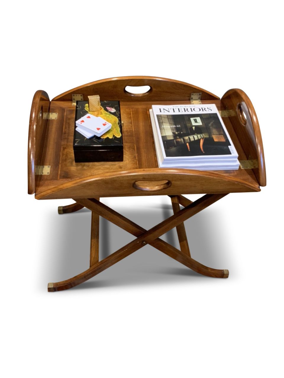 English Military Campaign Design Butlers Tray And Folding Stand Reprodux Bevan Funnell photo Furniture