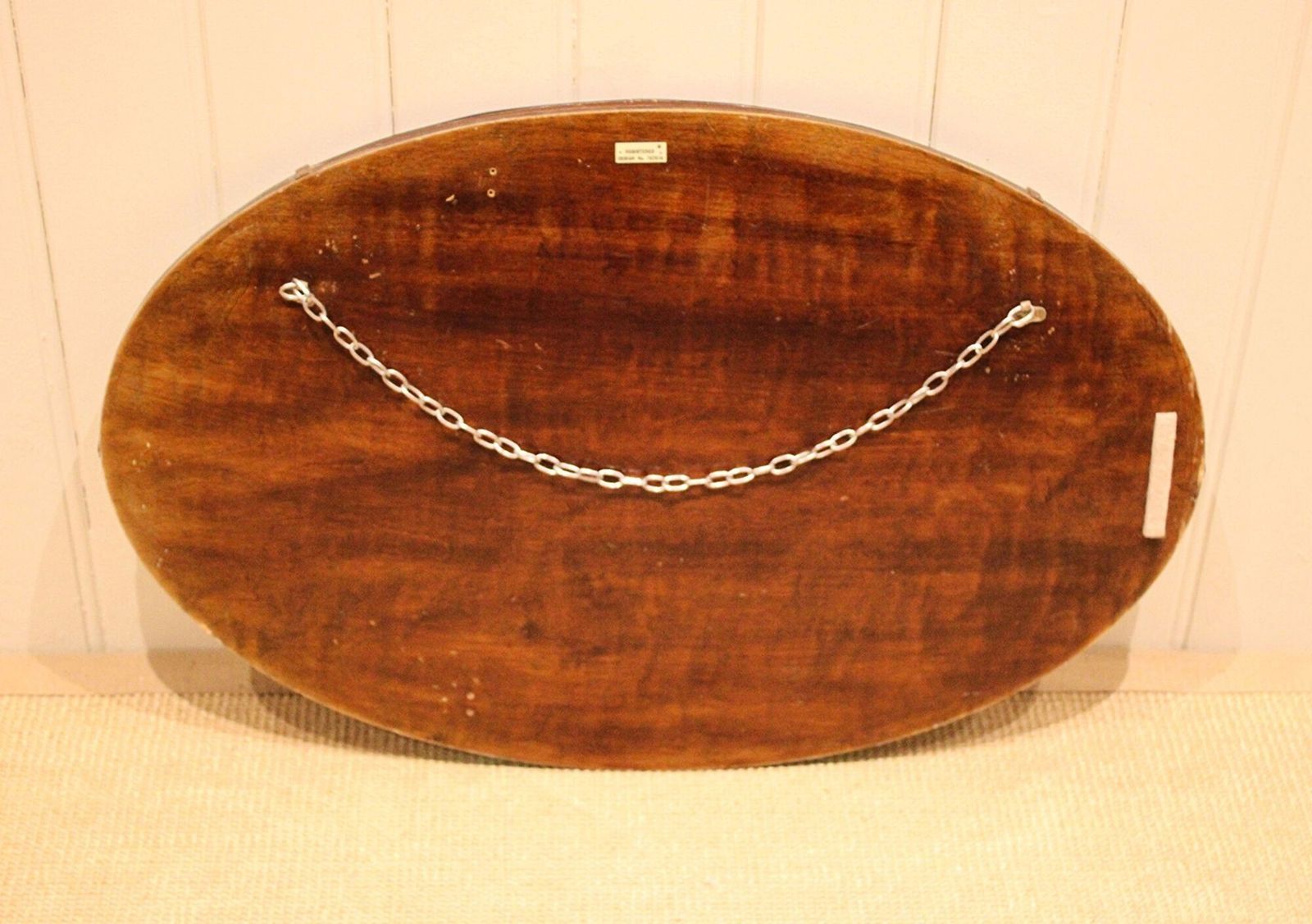 Home Decor Oval Cut Glass Wall Mirror, 1930s photo