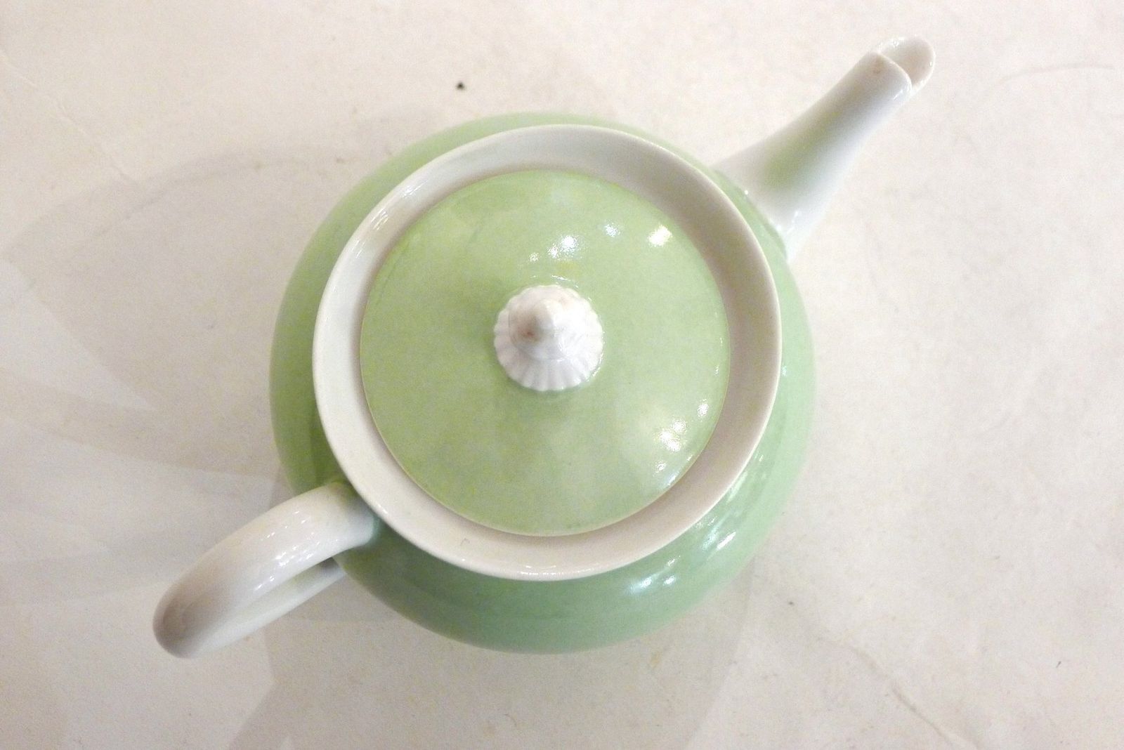 Home Decor Small Antique Porcelain Teapot By Jean Pouyat, Limoges, France, 1890s photo