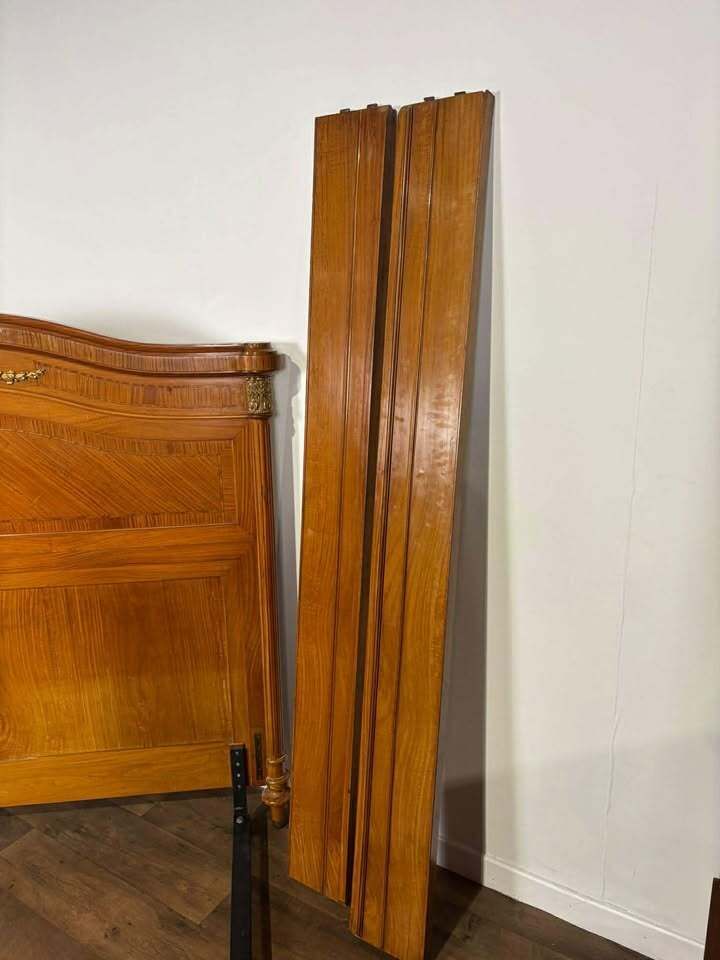 Furniture Early 20th French Style Walnut Veneered Bed photo