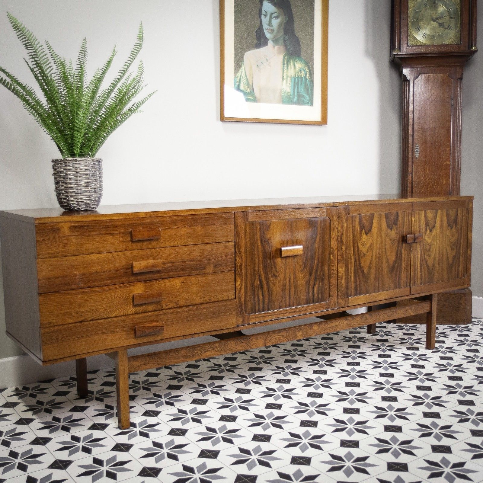 Rosewood Sideboard 1960s Mid Century With Cocktail Drinks Cabinet photo Furniture