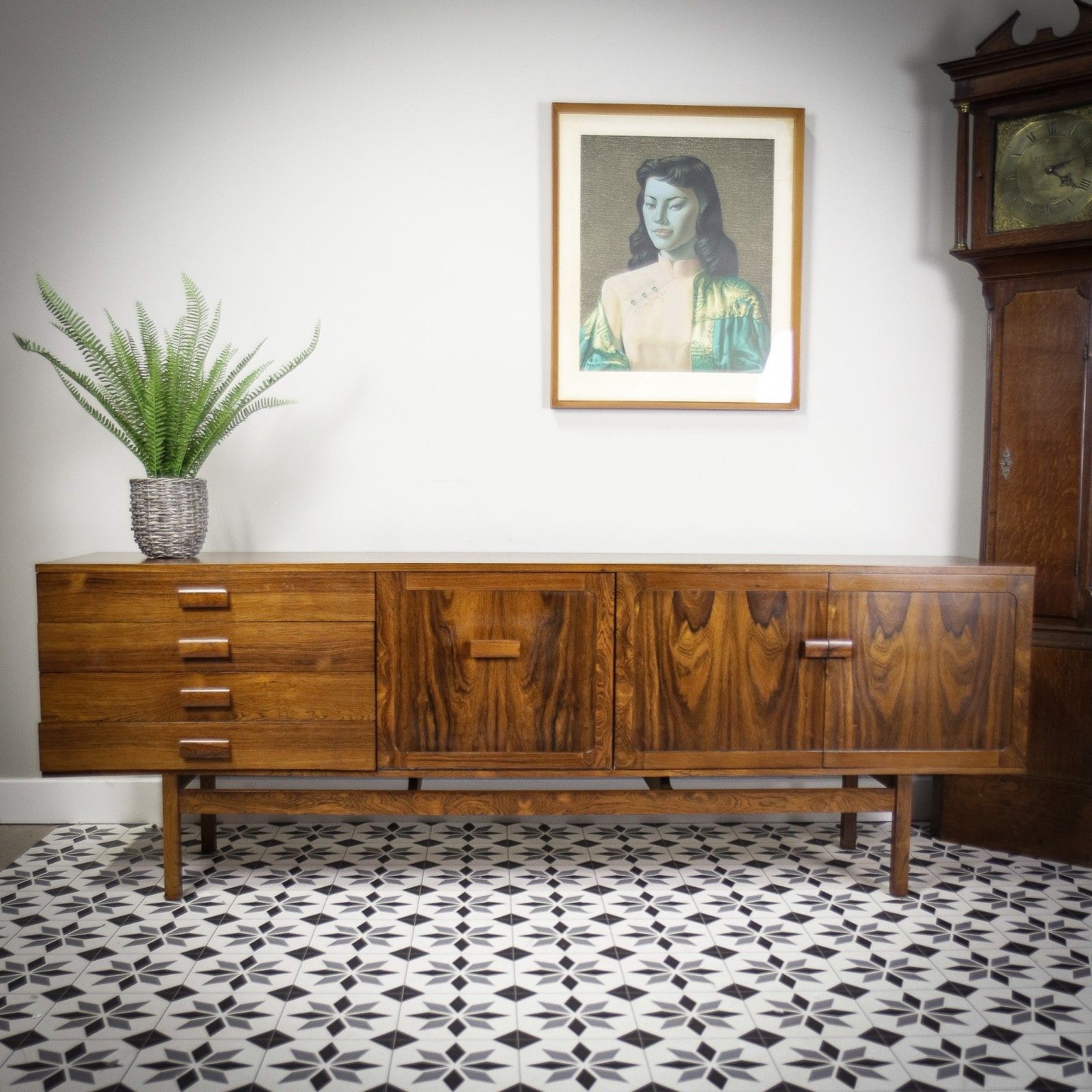 Rosewood Sideboard 1960s Mid Century With Cocktail Drinks Cabinet photo buy