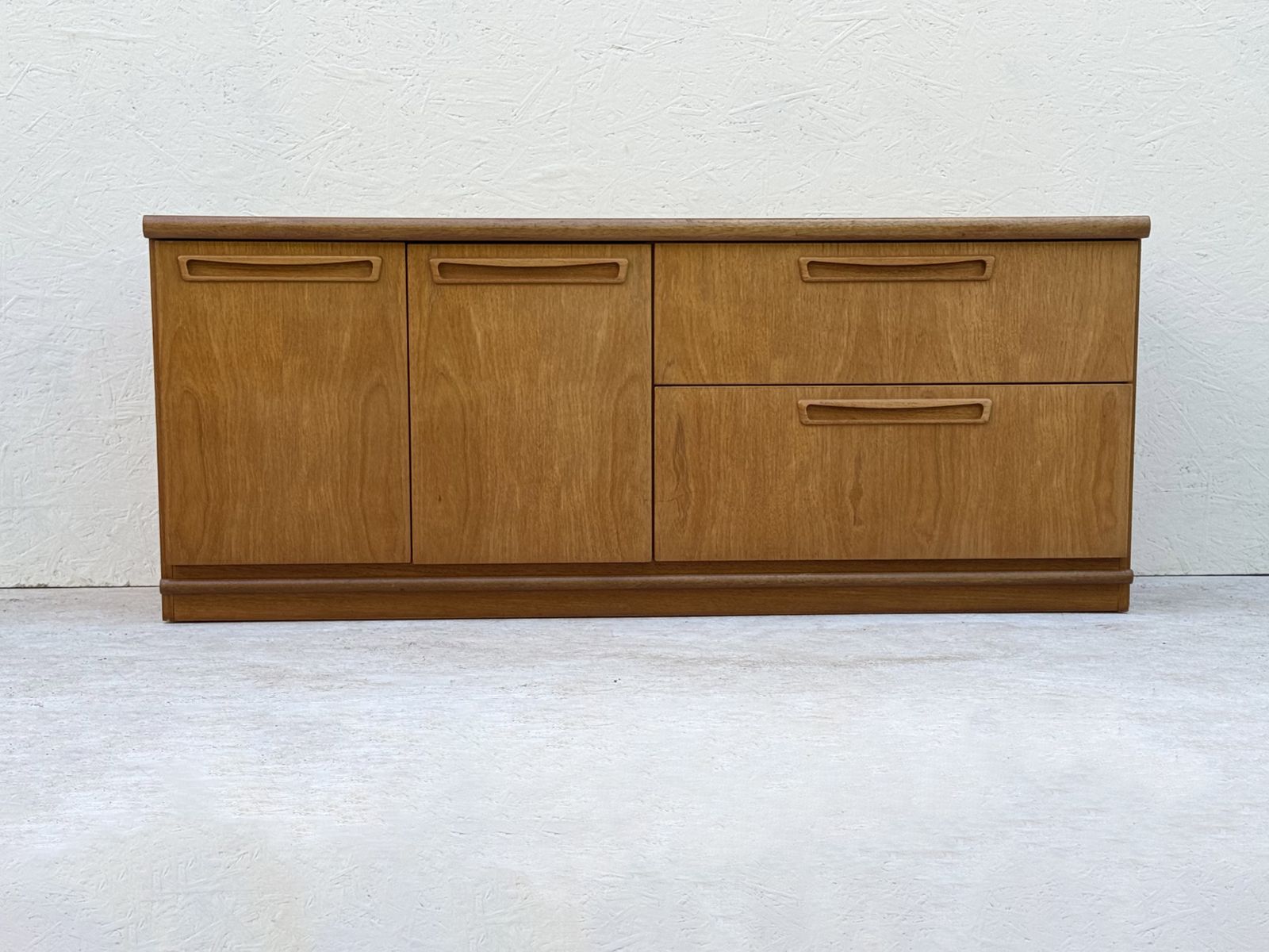 Small Mid Century Teak, Plinth Based Sideboard photo furniture
