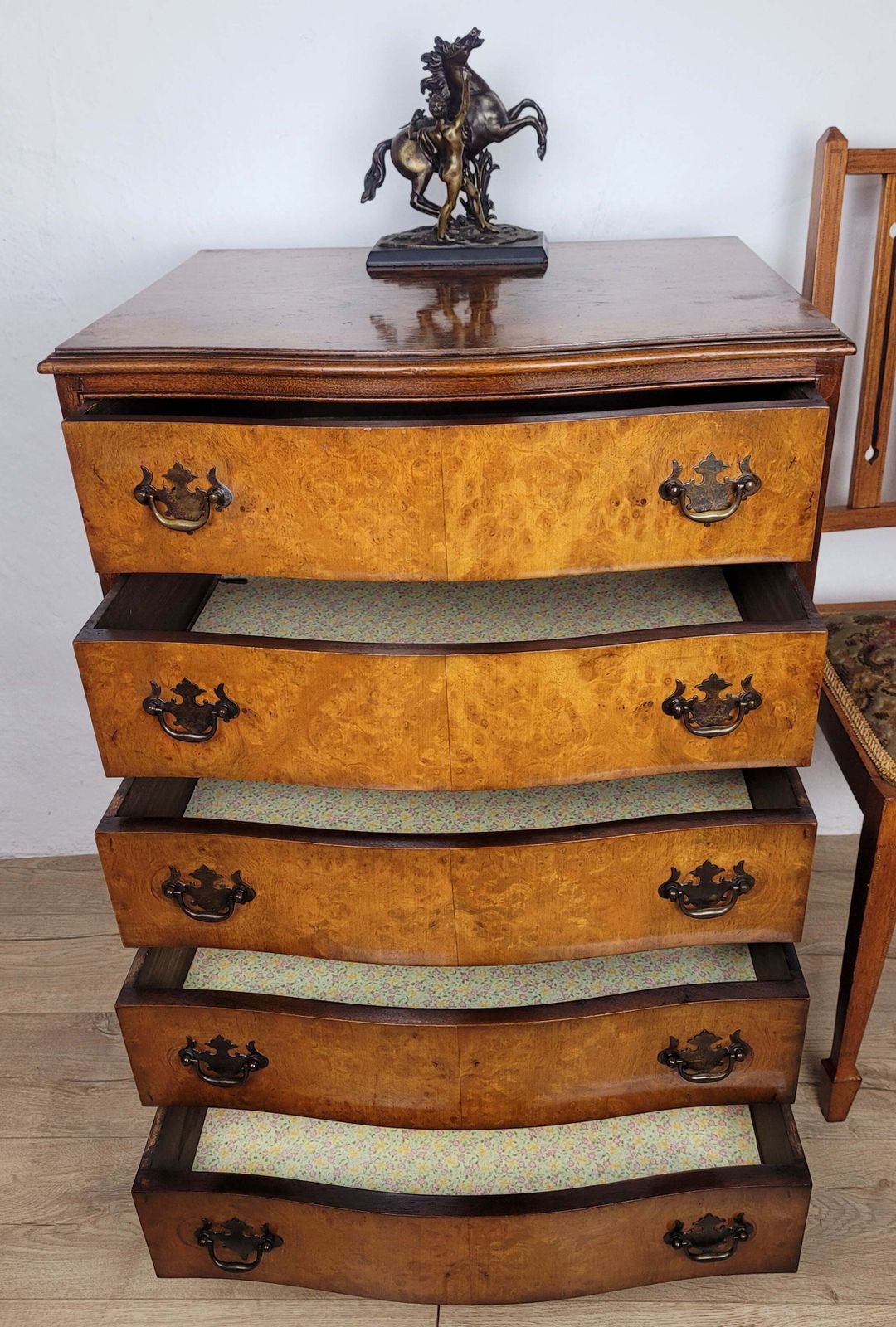 Chest Of Drawers Walnut Antique Style Drop Handles 'Cameo' photo furniture
