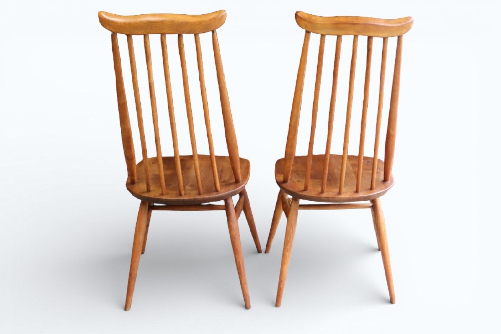 Set Of 4 Mid Century Ercol Goldsmith Dining Chairs Elm & Beech 1960s photo vinterior