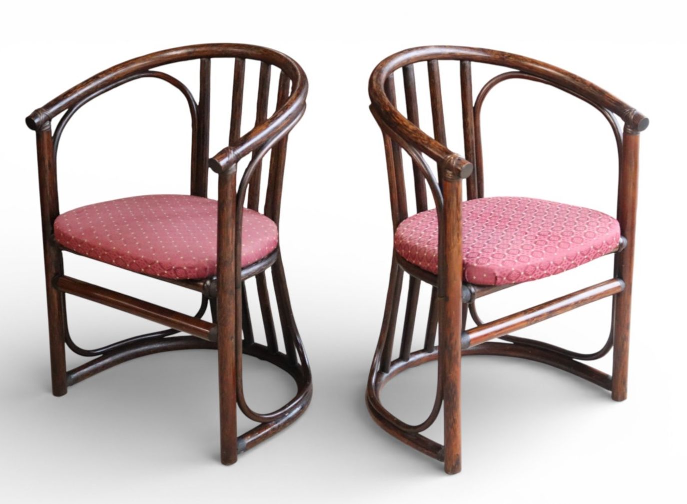 Pair Of Mid Century Bentwood Bamboo Dining Chairs Rohe Noordwolde Style 1970s