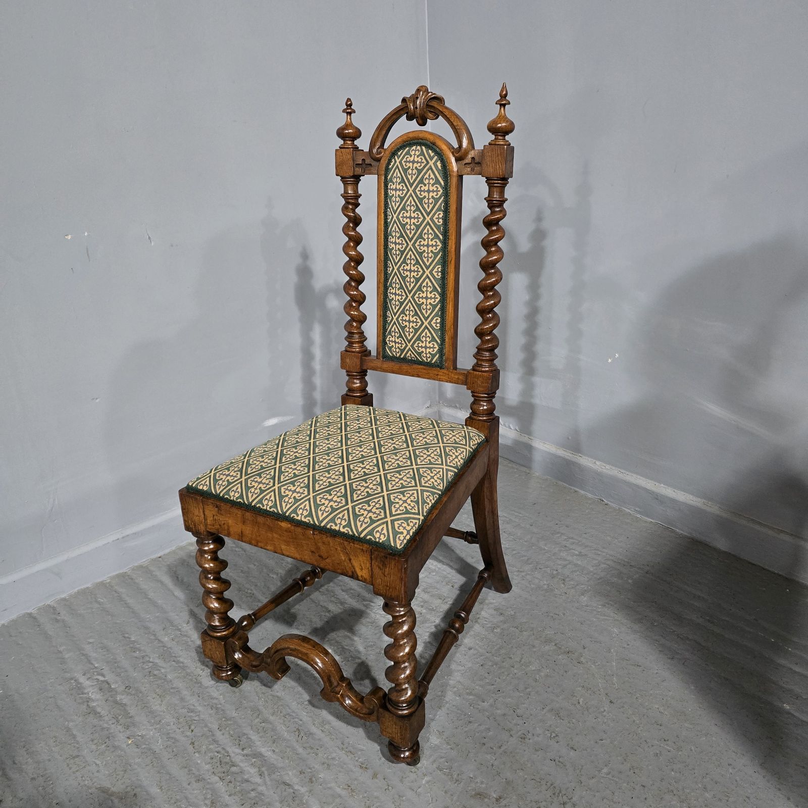 Wonderful Walnut Hall Chair, 1800s