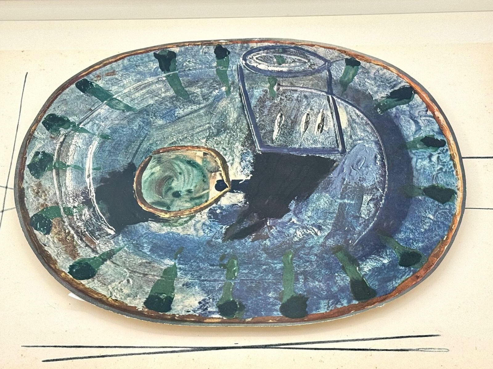 Art A Framed Lithographic Plate From The 1948 Swedish, Limited Edition Portfolio Of Only 200  “Ceramiques De Picasso” photo