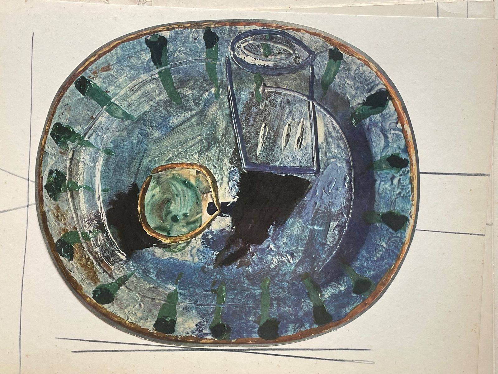 photo vinterior A Framed Lithographic Plate From The 1948 Swedish, Limited Edition Portfolio Of Only 200  “Ceramiques De Picasso”