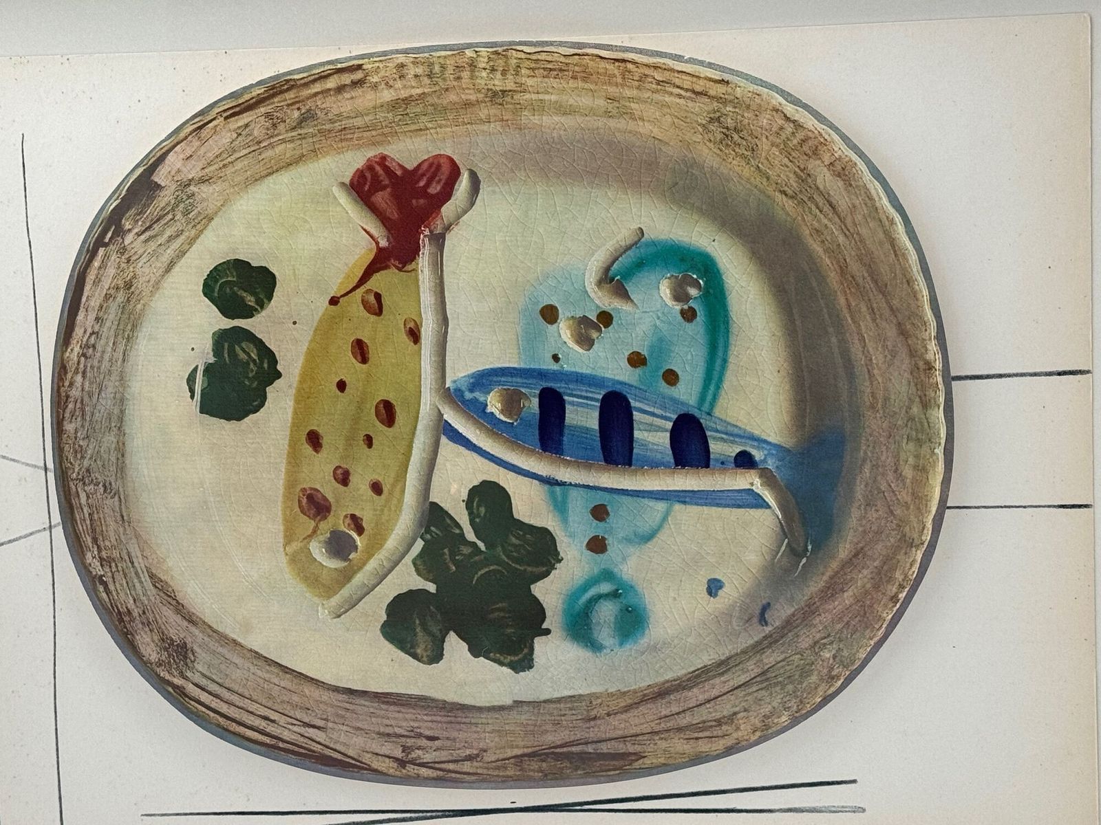 photo furniture A Framed Lithographic Plate From The 1948 Swedish, Limited Edition Portfolio Of Only 200  “Ceramiques De Picasso”