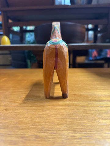 Nils Olsson Hand Carved Dala Horse In Natural Pine  Nusnäs Sweden Late 20th Century photo Art
