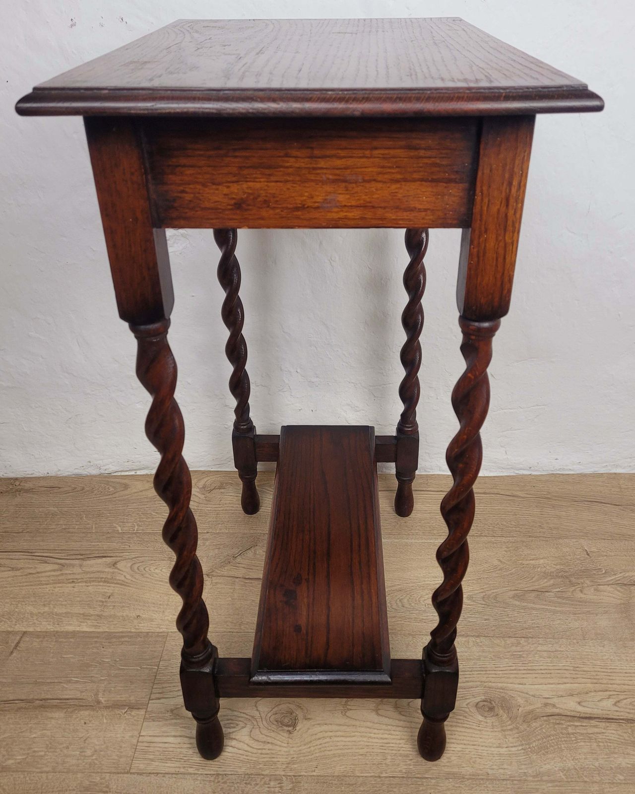 Furniture Victorian Occasional Table Barley Twist Country English 19thc photo