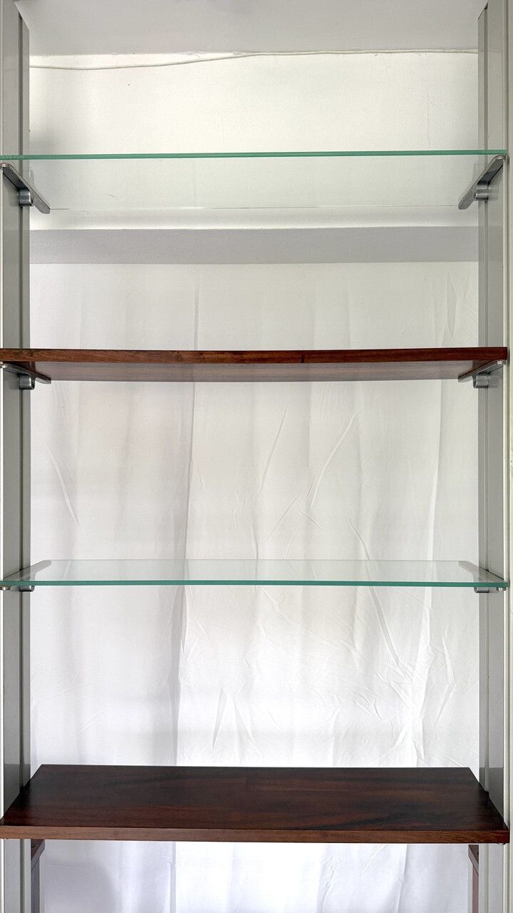 photo for sale Modular Shelving Or Room Divider In Metal And Wood Veneer
