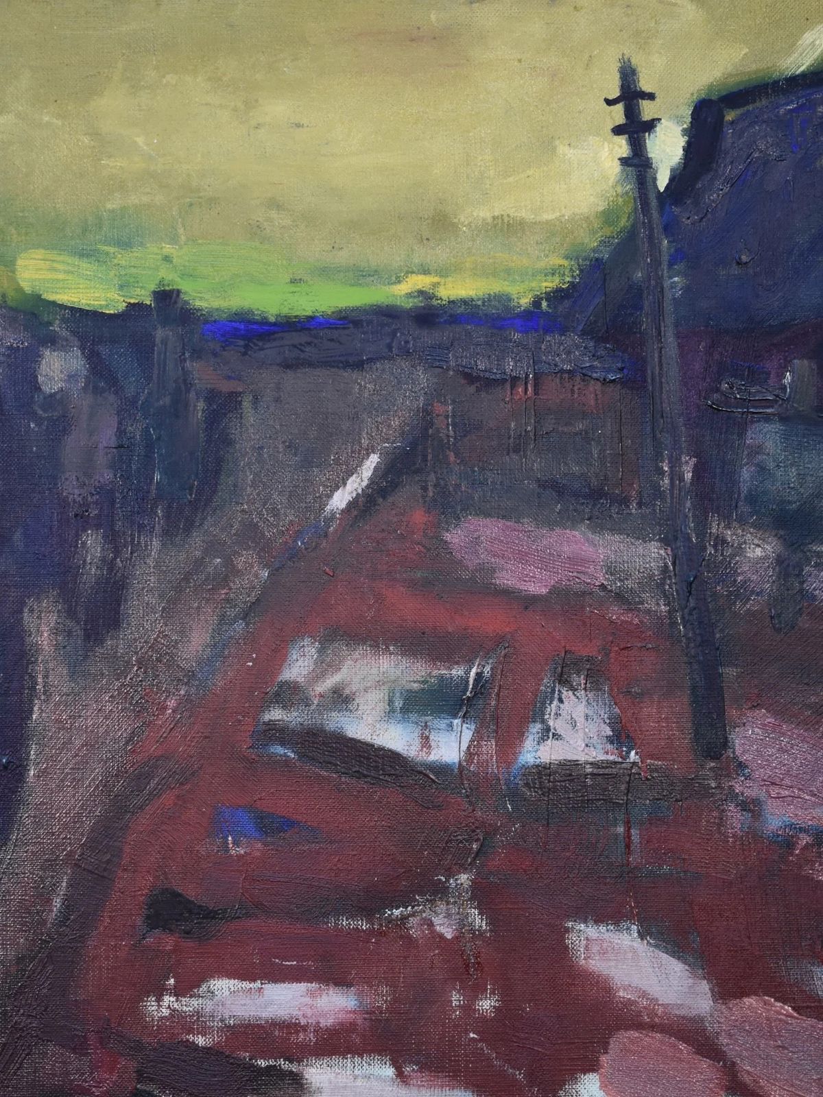 20th Century Landscape With Figures Oil Painting Ingvar Walterström (1920–1988) photo for sale