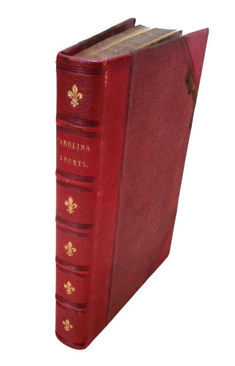 photo furniture 1867 Carolina Sports, Scarce Half Leather Hunting Fishing Book, First Uk Edition