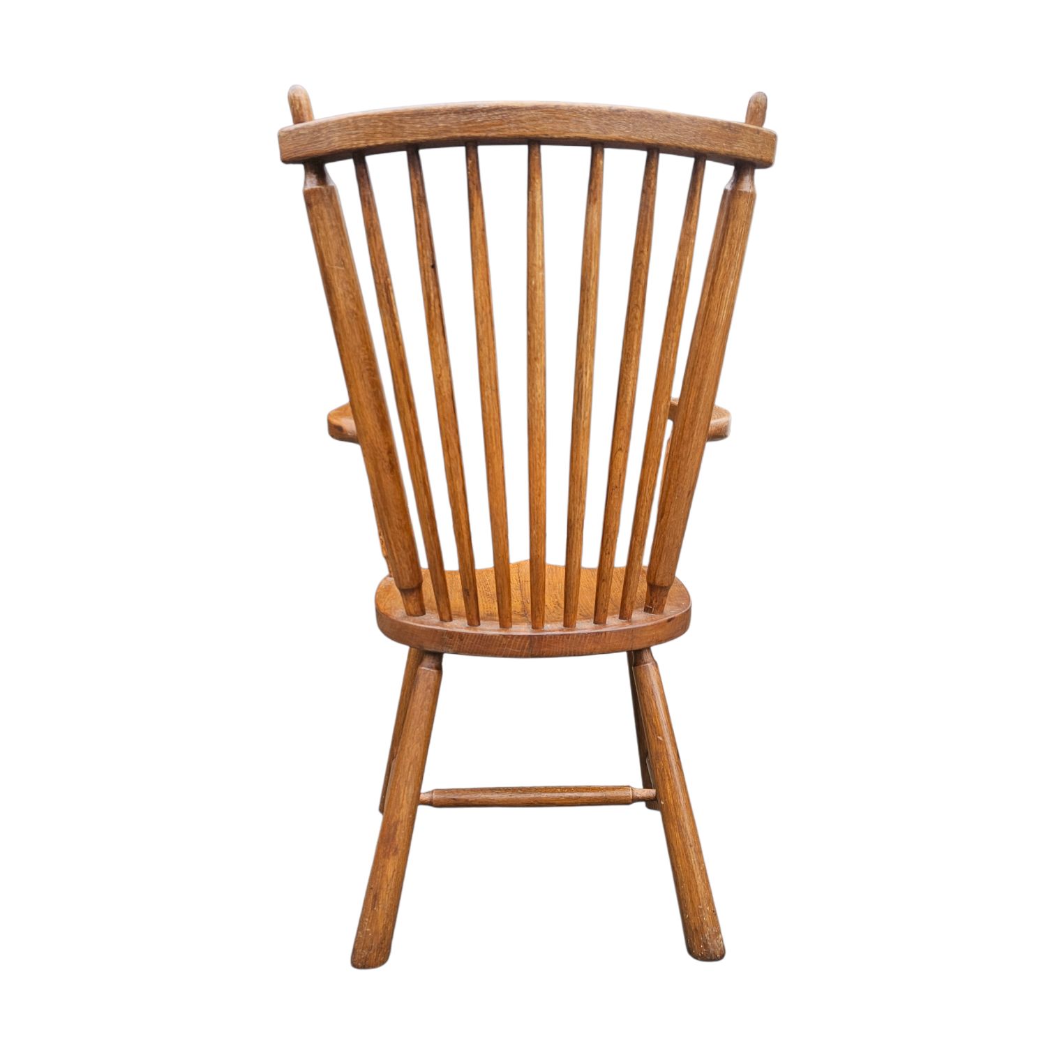 2 × Dutch Design Oak Arm Dining Chairs By De Ster Geldermalsen / Netherlands 1960s photo for sale